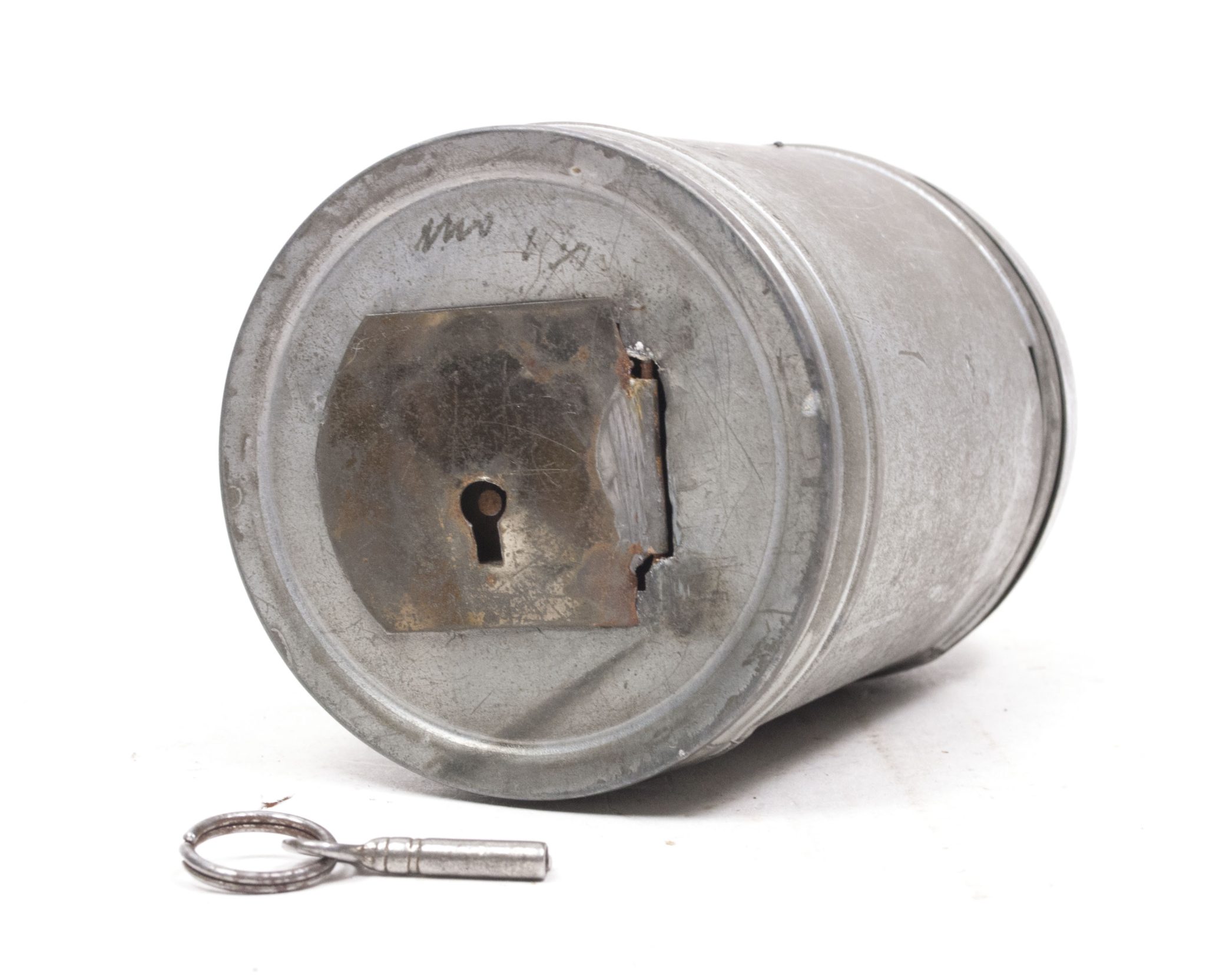 WWI German piggybank Dicke Bertha 42 CM - Der Feinde Kummer sind unsre Brummer - with key - RARE