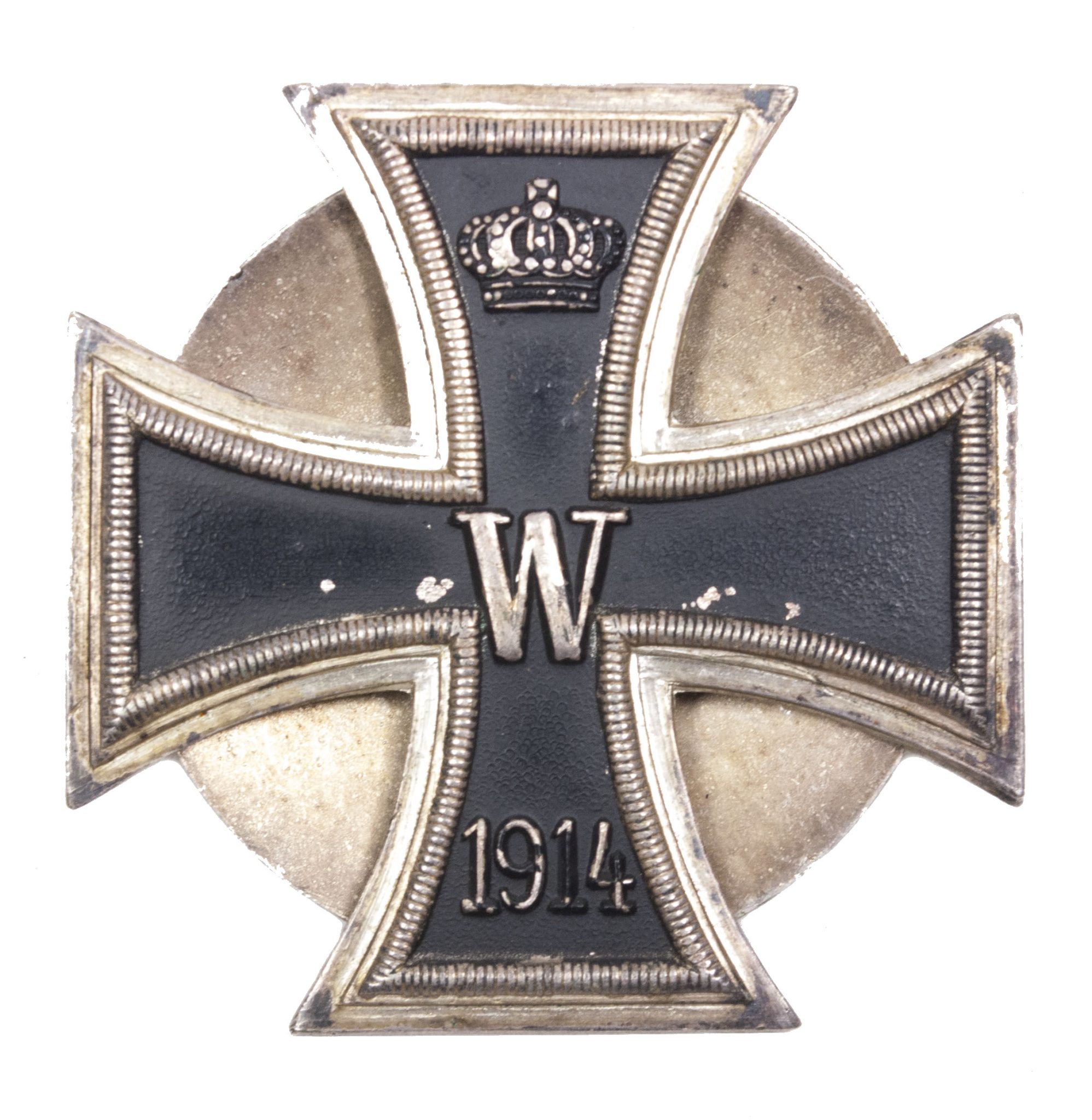 WWI Iron Cross first class (EK1) - One piece Schraubscheibe (Maker Otto Schickle)