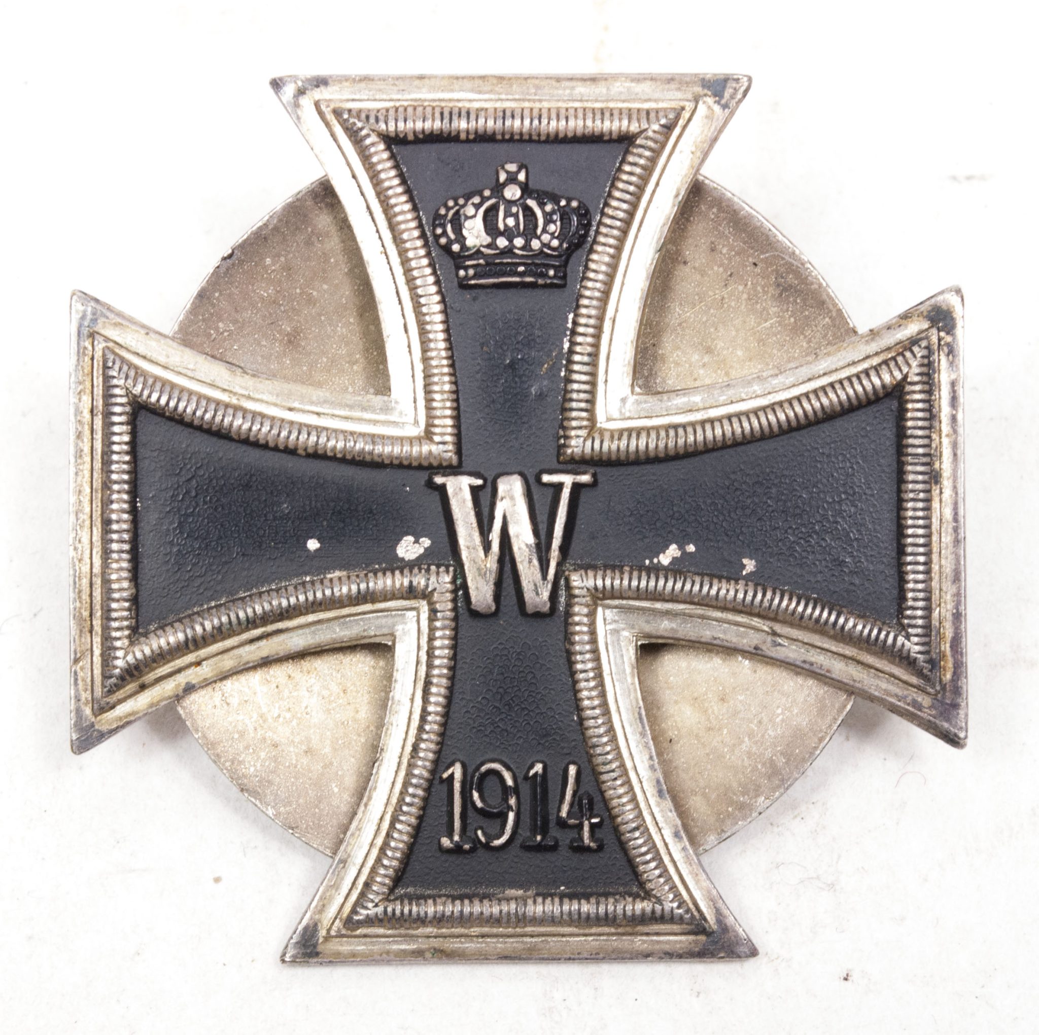 WWI Iron Cross first class (EK1) - One piece Schraubscheibe (Maker Otto Schickle)