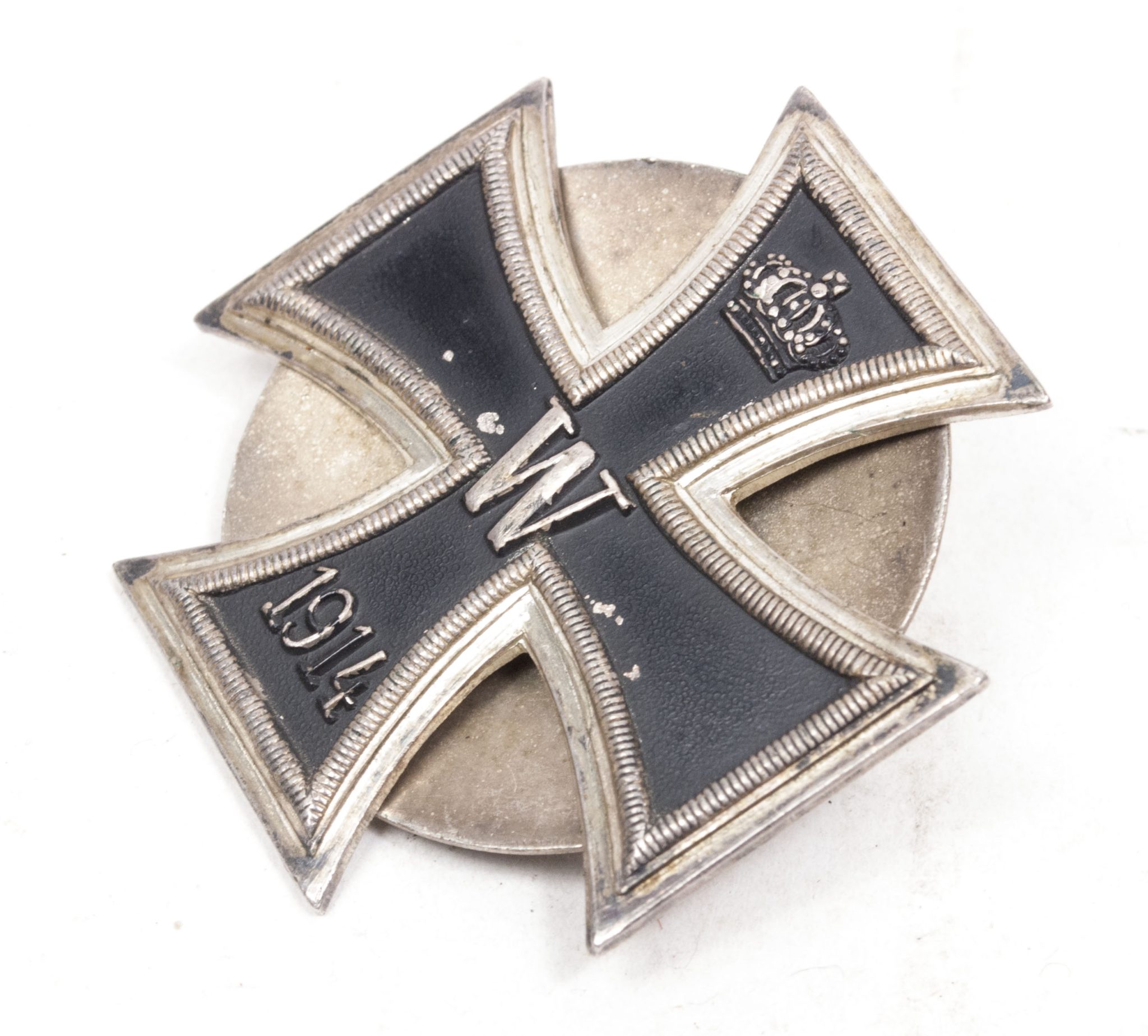 WWI Iron Cross first class (EK1) – One piece Schraubscheibe (Maker Otto Schickle) (4) WWI Iron Cross first class (EK1) - One piece Schraubscheibe (Maker Otto Schickle)