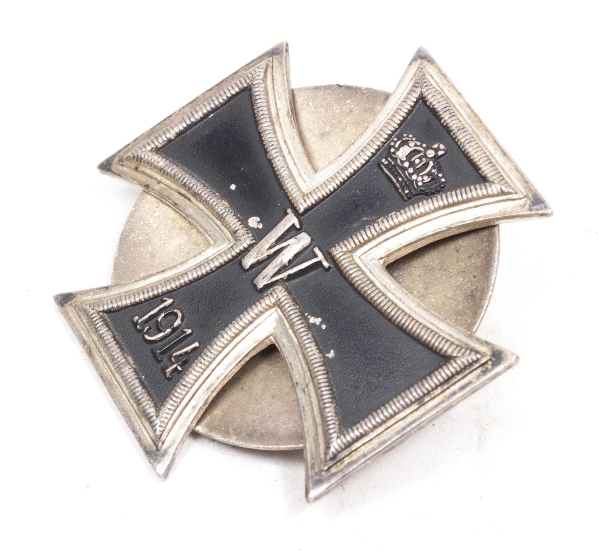 WWI Iron Cross first class (EK1) - One piece Schraubscheibe (Maker Otto Schickle)