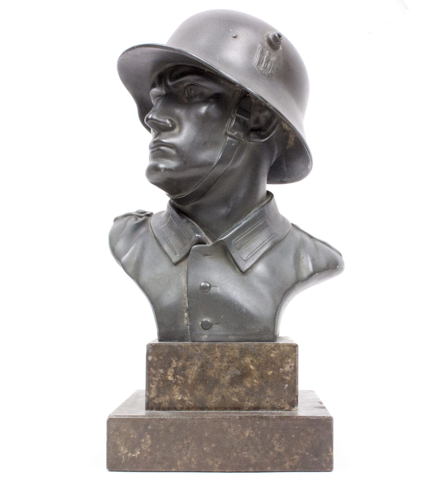 WWII Large German Wehrmacht soldier bust (30 cm height) - Image 3