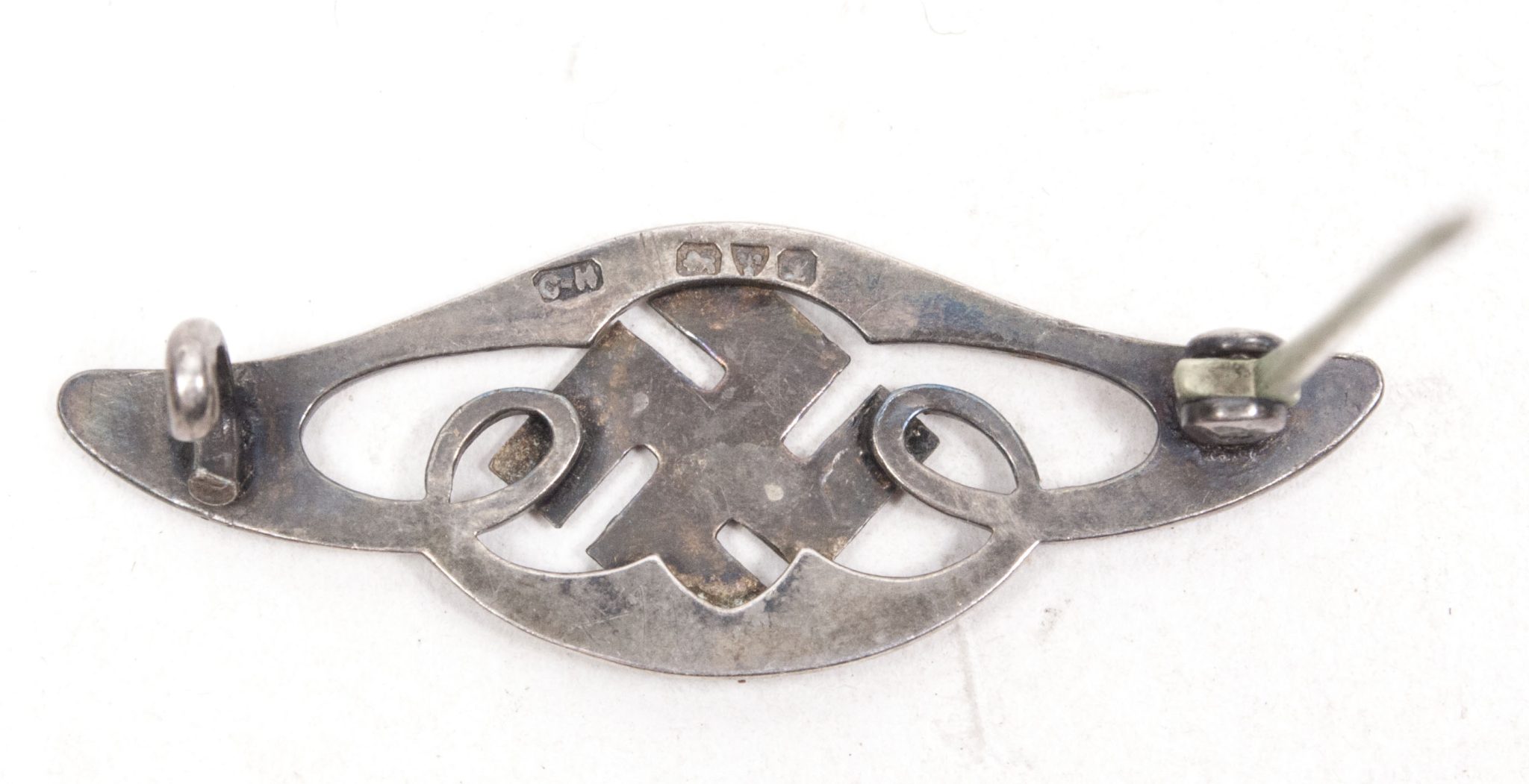 British made Swastika “Good Luck” Brooch - silver hallmarked and made by maker Charles Horner - (1920's)