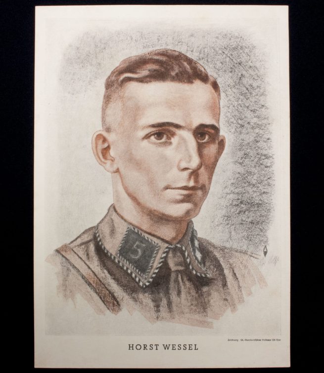 horst-wessel-plate-zeichnung-sa-obersturmf-hrer-professor-elk-eber