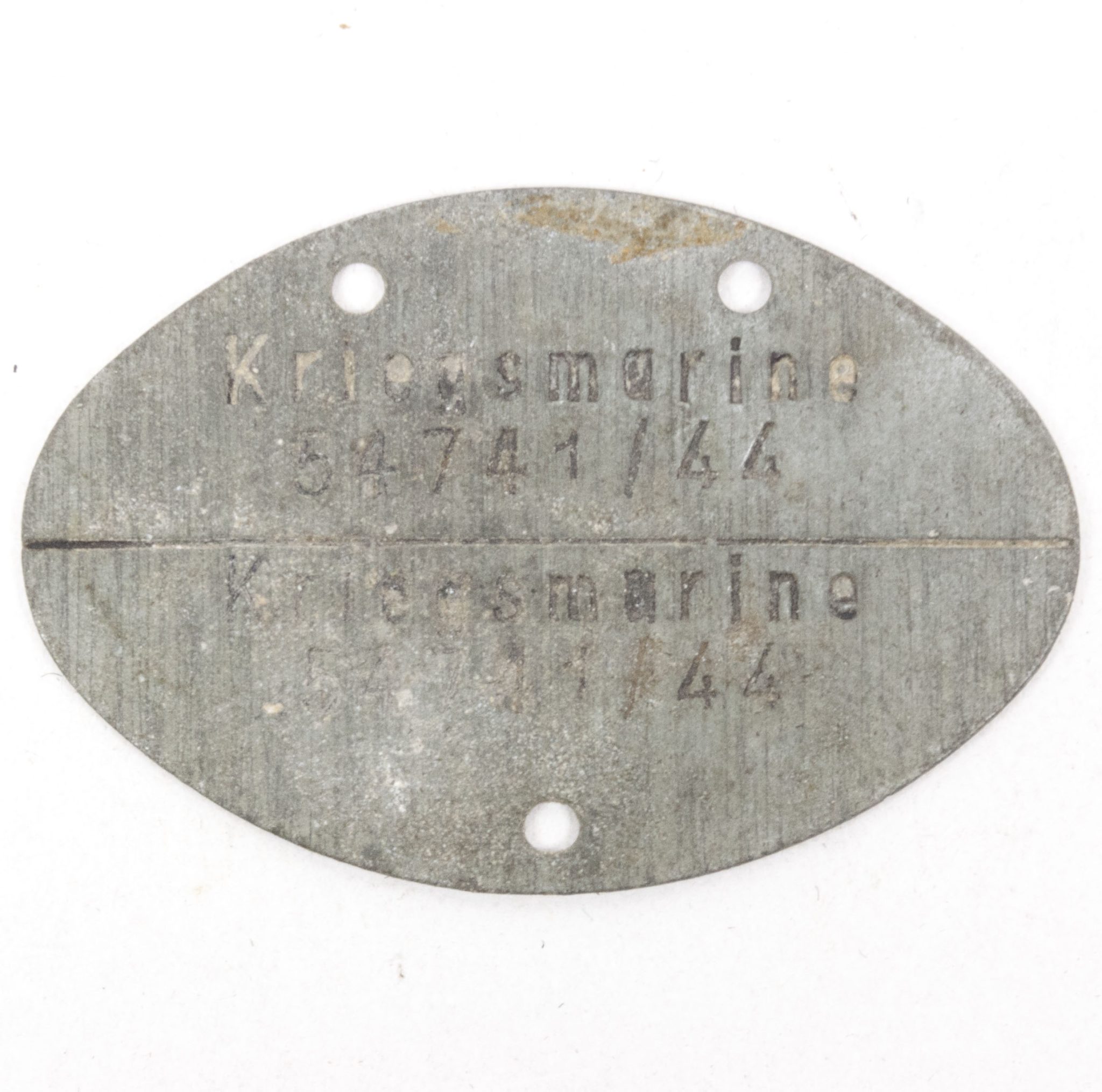 Kriegsmarine (KM) Erkennungsmarke (2) Kriegsmarine (KM) Erkennungsmarke