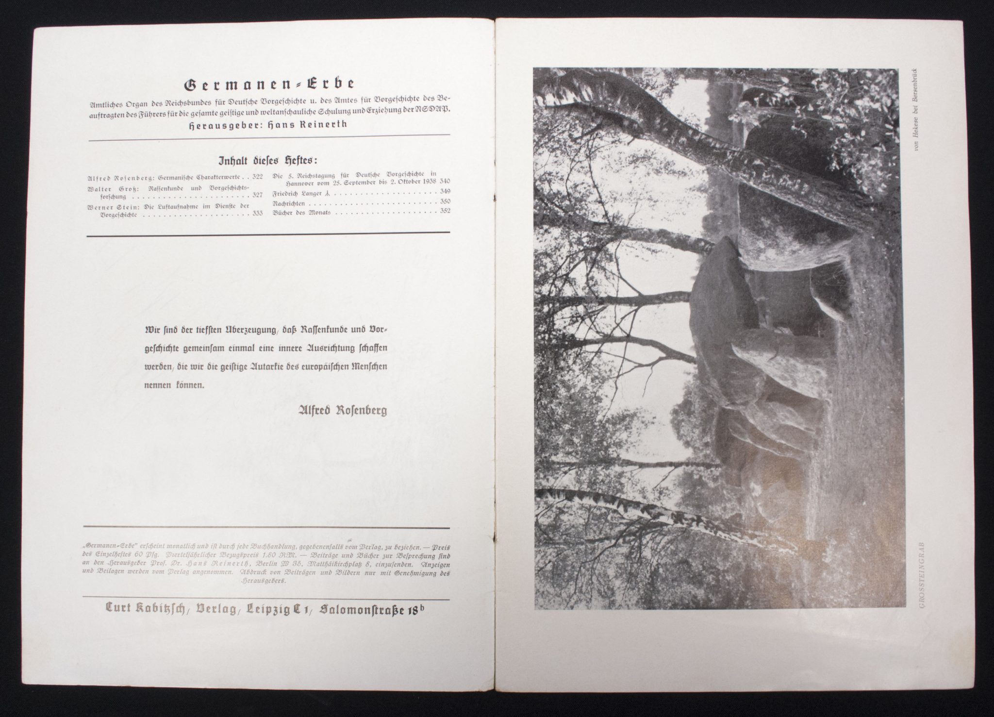 (Magazine) Germanien – Monatshefte für deutsche Vorgeschichte 3. Jahrgang heft 11 november 1938 (2)