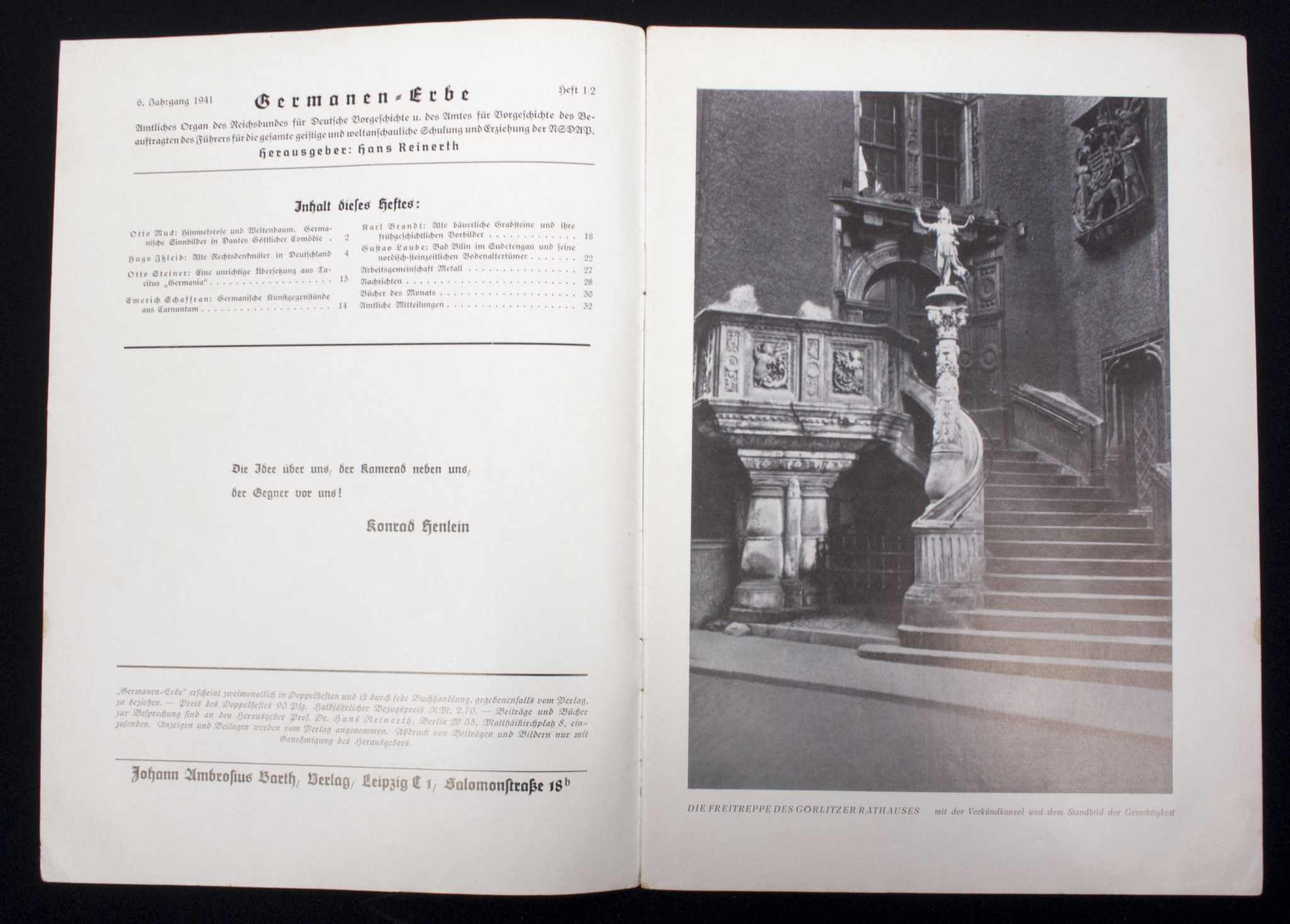 (Magazine) Germanien – Monatshefte für deutsche Vorgeschichte 6. Jahrgang heft 12 Februar 1941 (2)