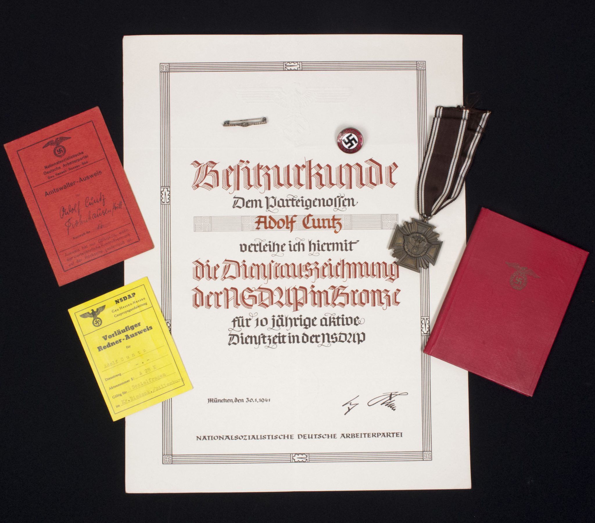 NSDAP speakers grouping Adolf Cuntz – rare (3)