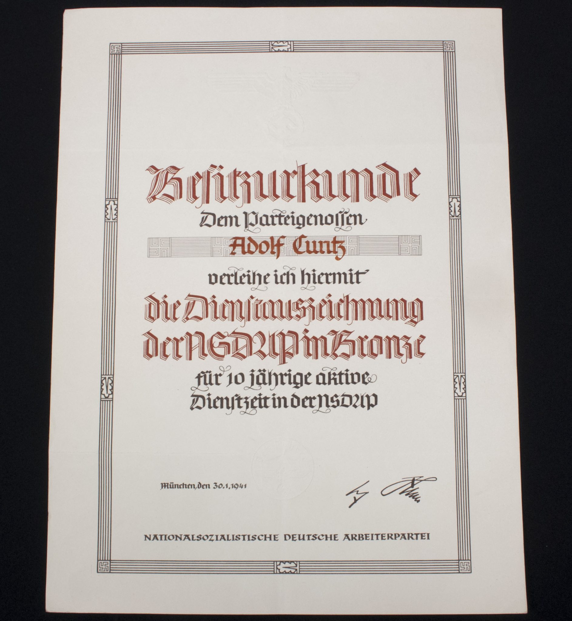 NSDAP speakers grouping Adolf Cuntz - rare - Image 3