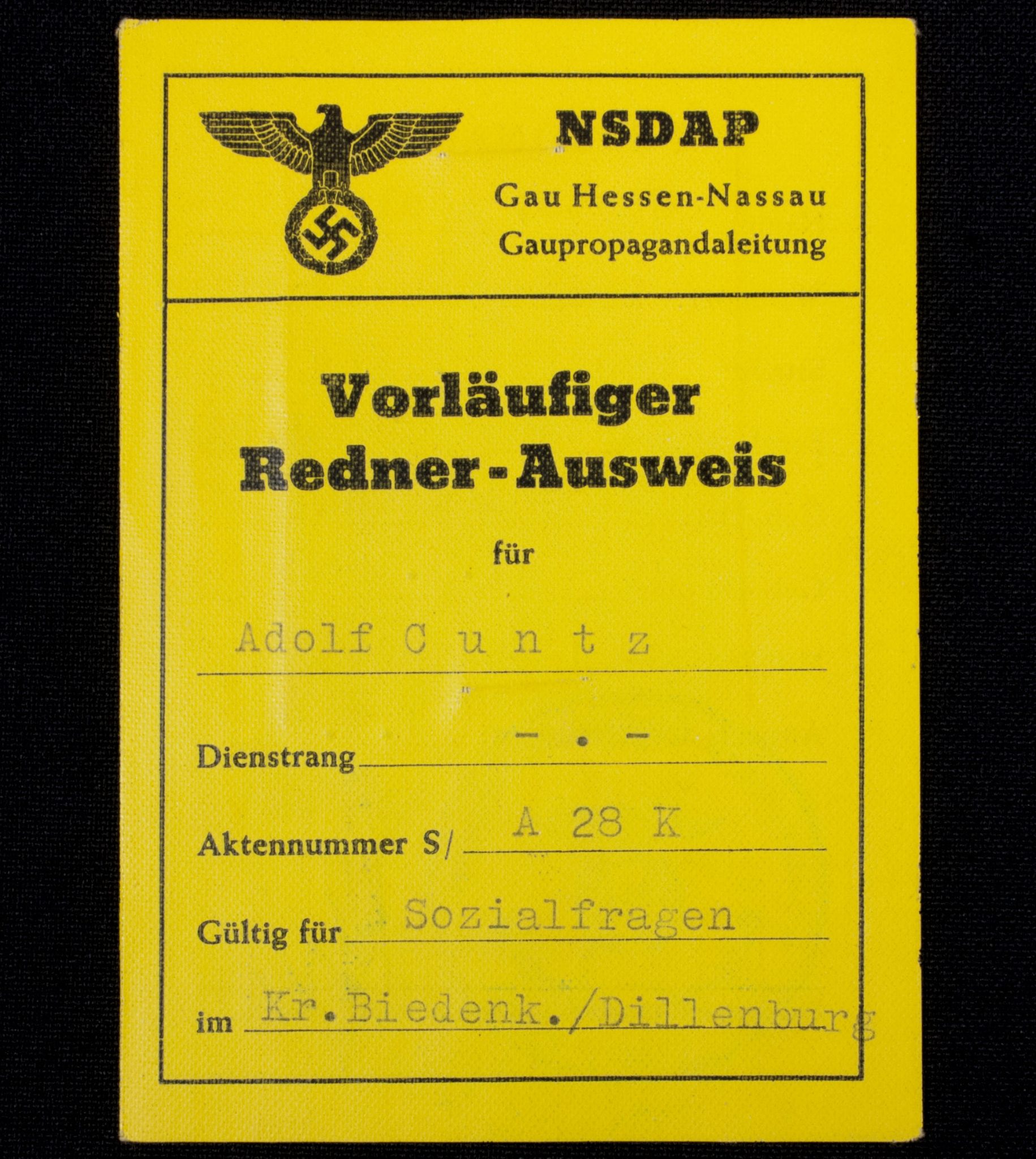 NSDAP speakers grouping Adolf Cuntz - rare - Image 8