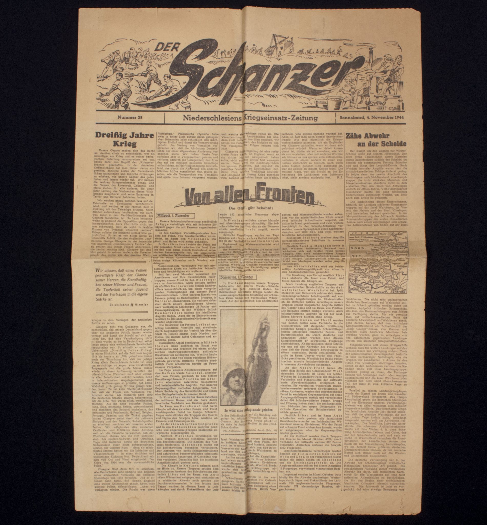 (Newspaper) Der Schanzer -Niederschlesiens Kriegseinsatz-Zeitung (1945)