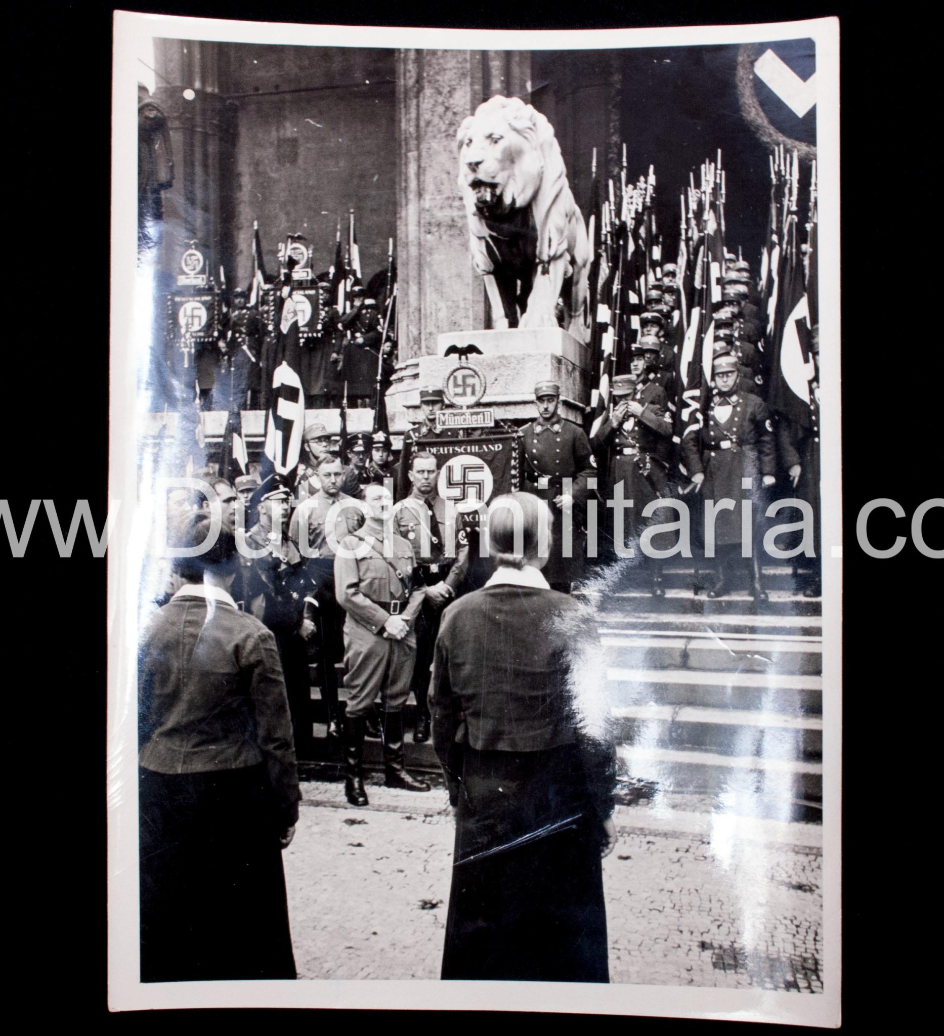 (Pressphoto) NSDAP Hitler Himmler Feldhernnhalle 9 November 1934 (24,5x18 cm) - rare