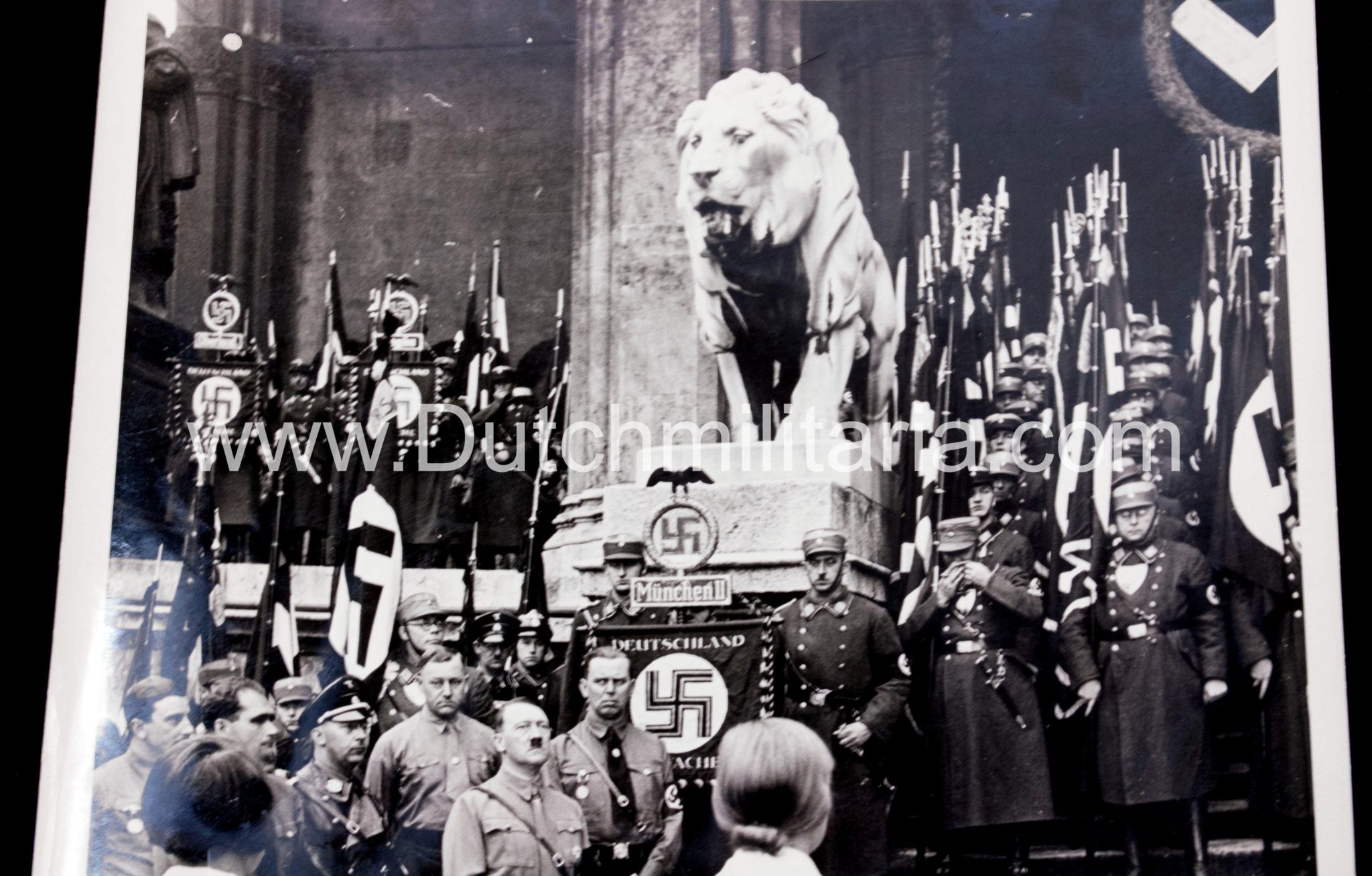 (Pressphoto) NSDAP Hitler Himmler Feldhernnhalle 9 November 1934 (24,5x18 cm) - rare