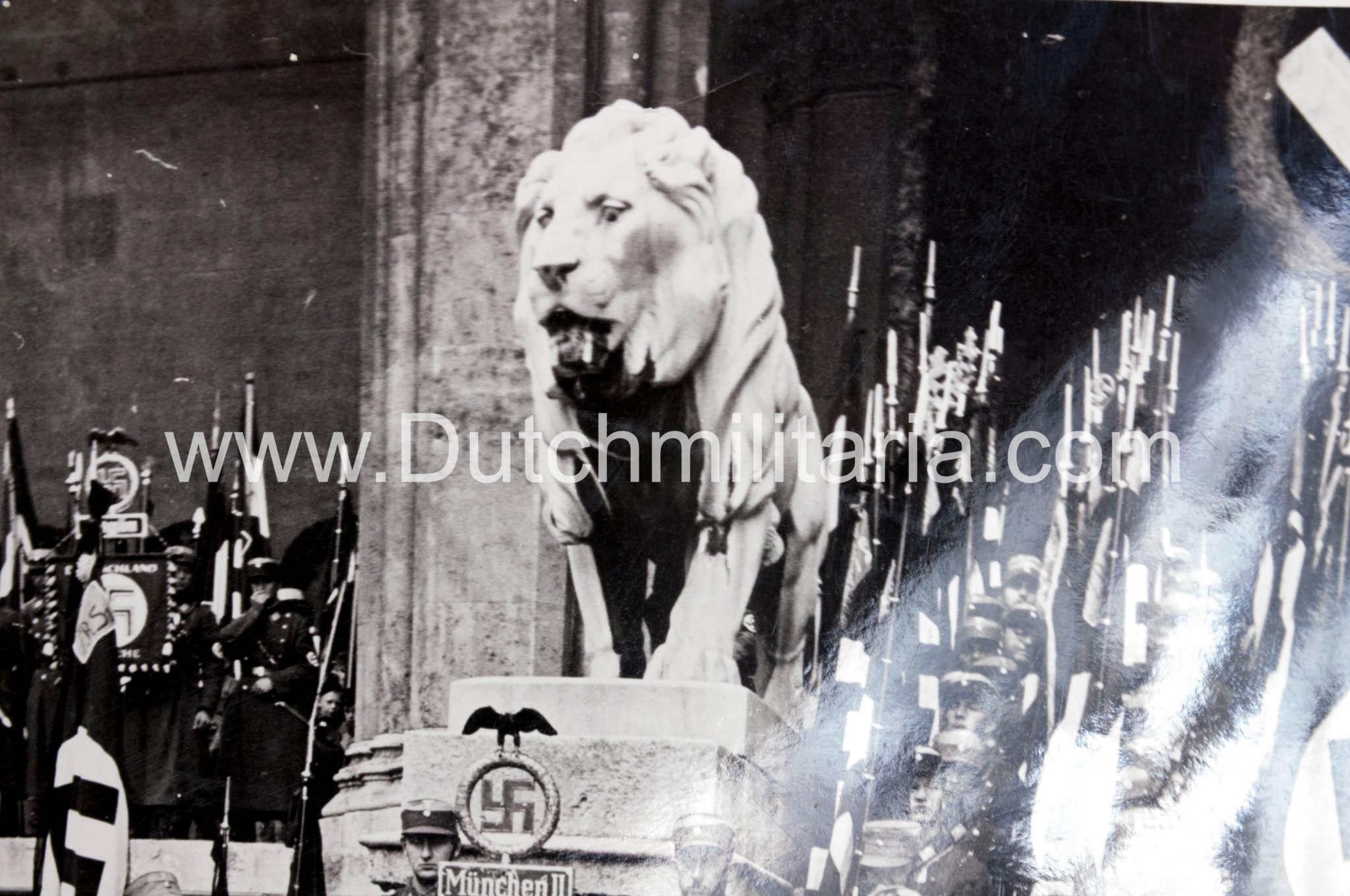 (Pressphoto) NSDAP Hitler Himmler Feldhernnhalle 9 November 1934 (24,5x18 cm) - rare