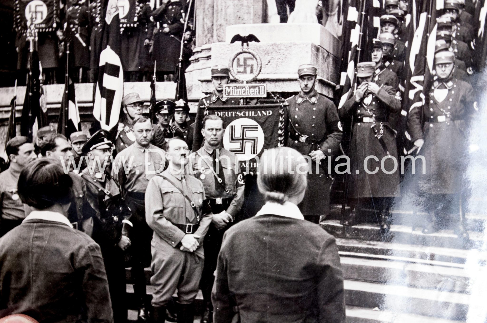 (Pressphoto) NSDAP Hitler Himmler Feldhernnhalle 9 November 1934 (24,5x18 cm) - rare