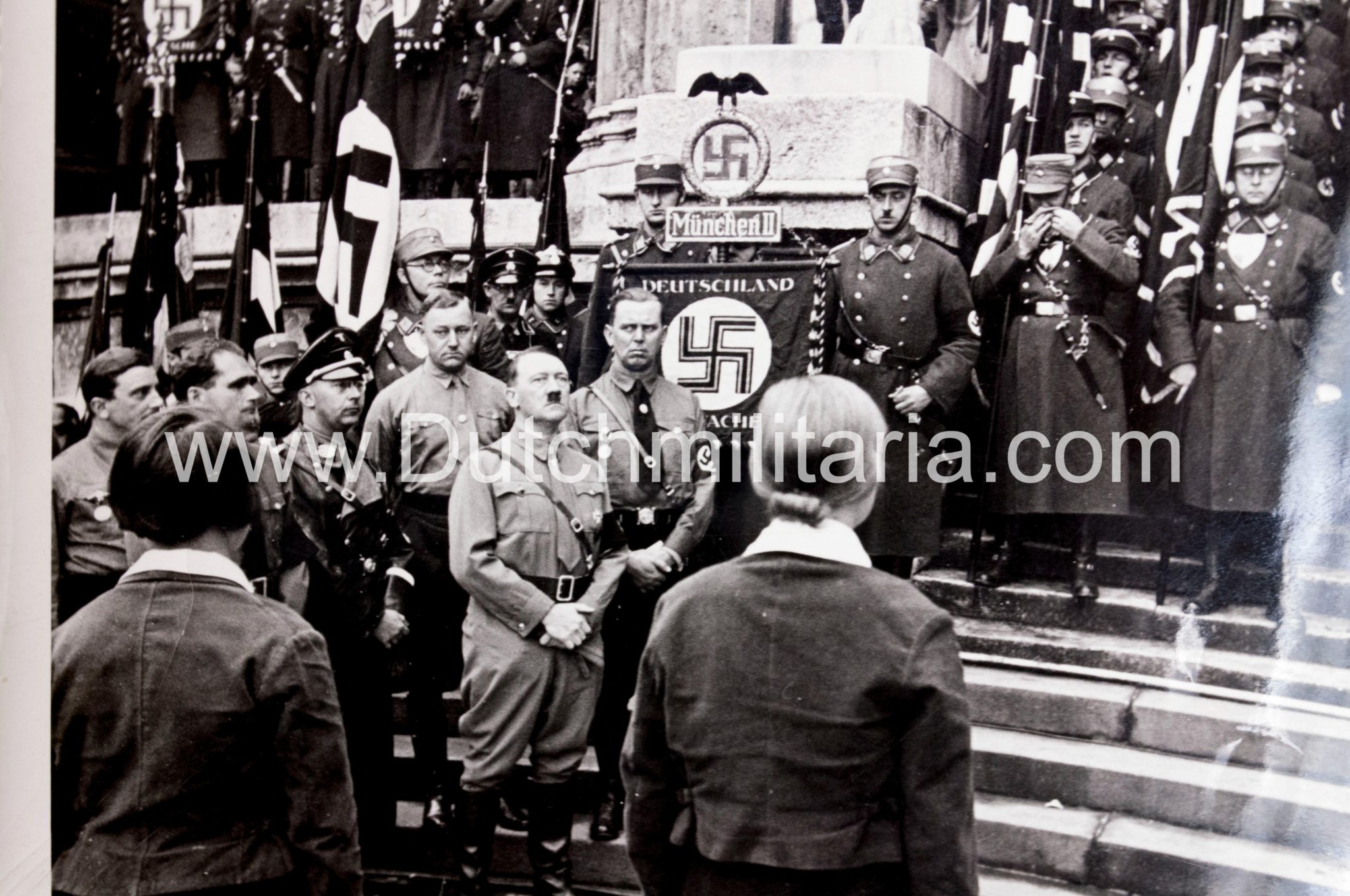 (Pressphoto) NSDAP Hitler Himmler Feldhernnhalle 9 November 1934 (24,5x18 cm) - rare