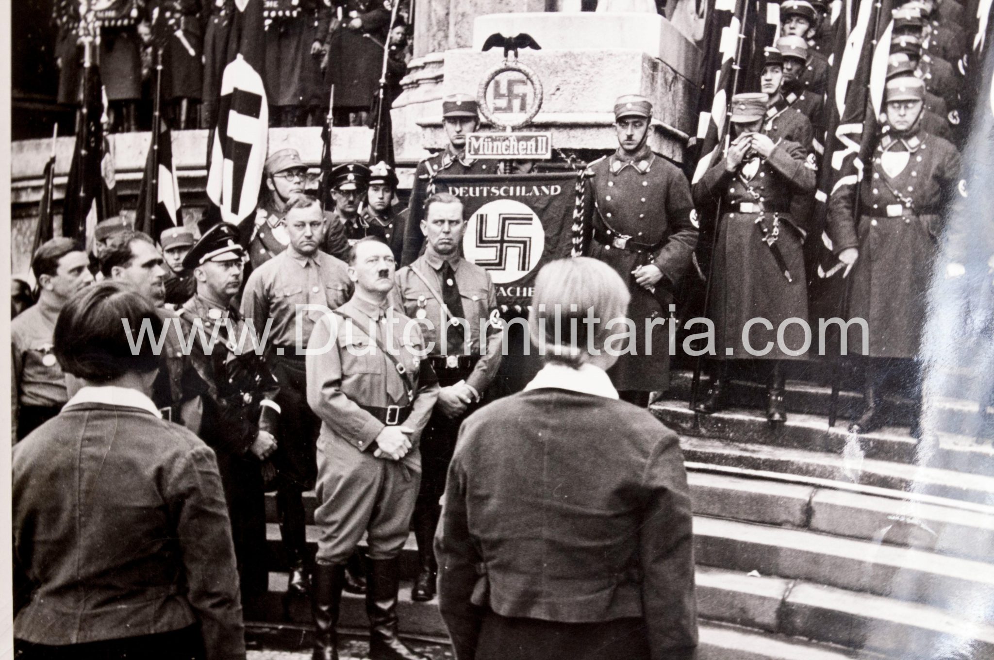 (Pressphoto) NSDAP Hitler Himmler Feldhernnhalle 9 November 1934 (24,5x18 cm) - rare