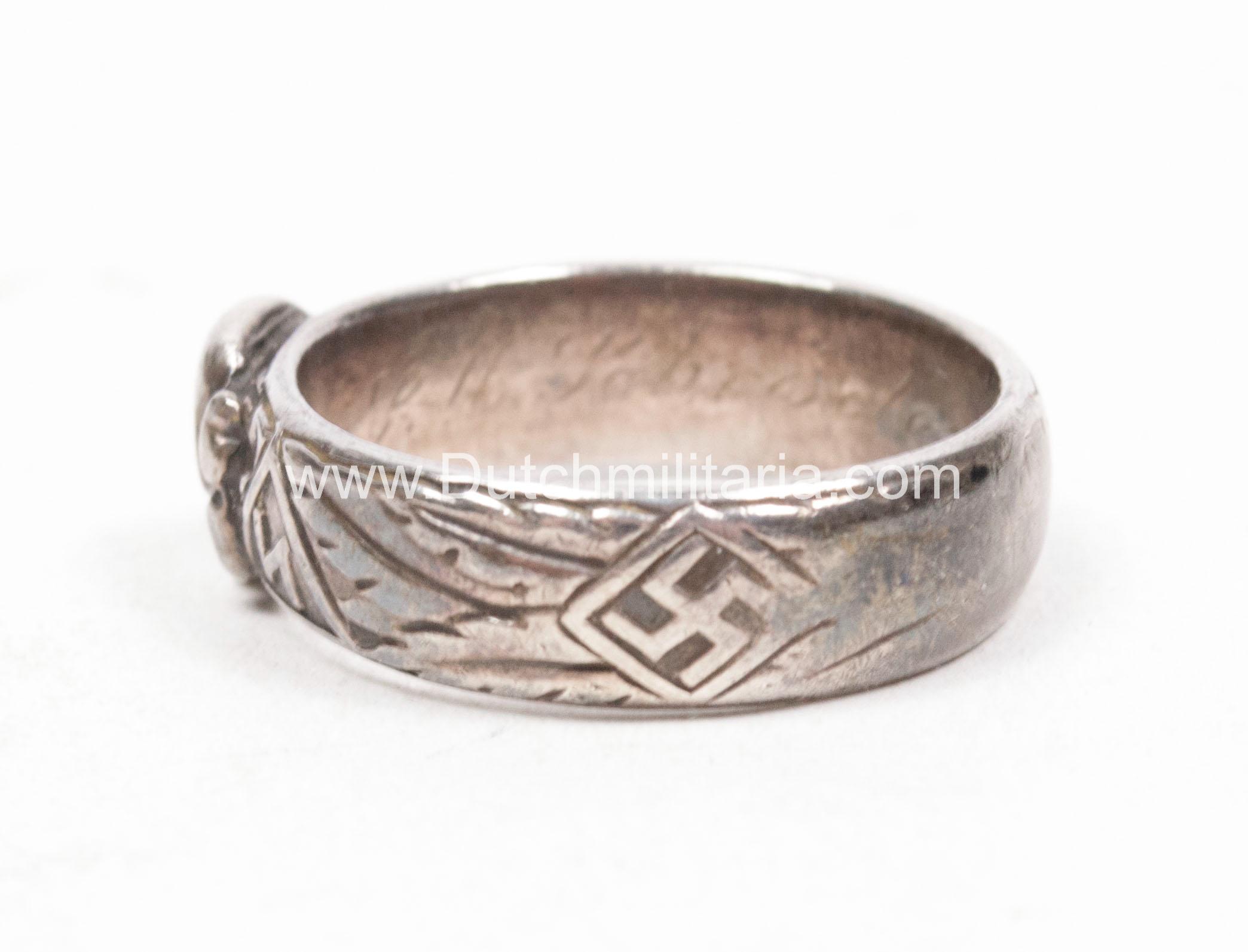 SS Totenkopfring / Ehrenring - rare - Image 13