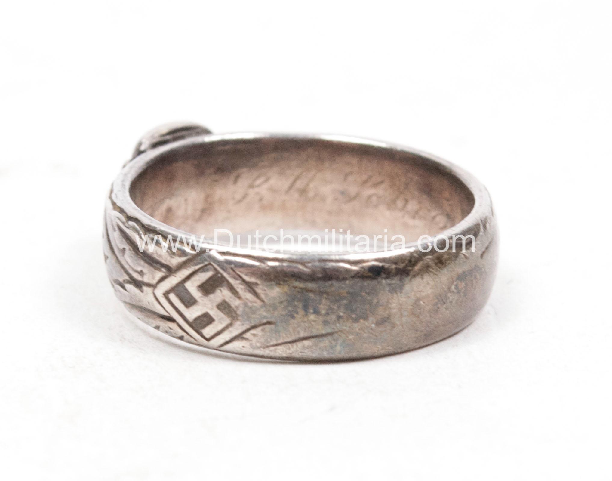 SS Totenkopfring / Ehrenring - rare - Image 15