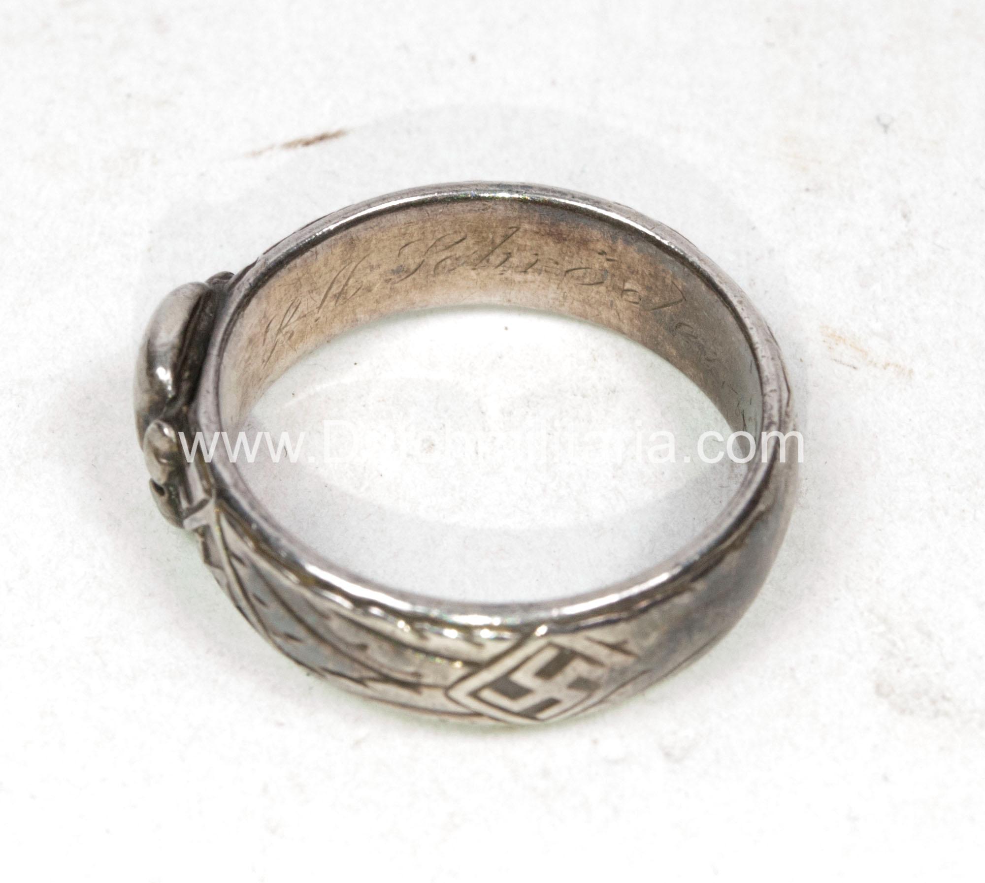 SS Totenkopfring / Ehrenring - rare - Image 38