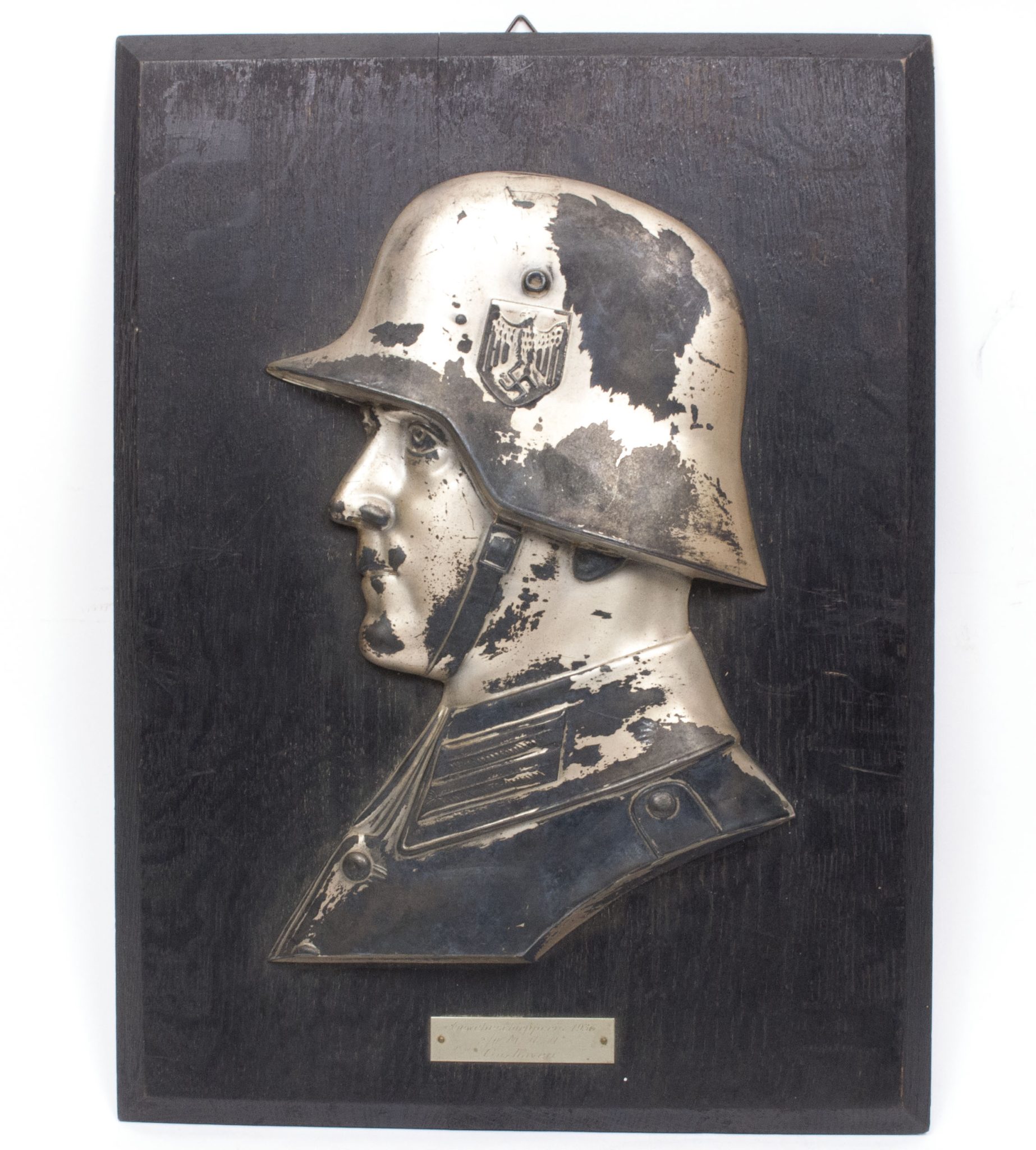 Wehrmacht (Heer) Soldaten plakette (large) Gewehrschiesspreis 1936 2.IV. M.A.A. Cuxhaven (2)