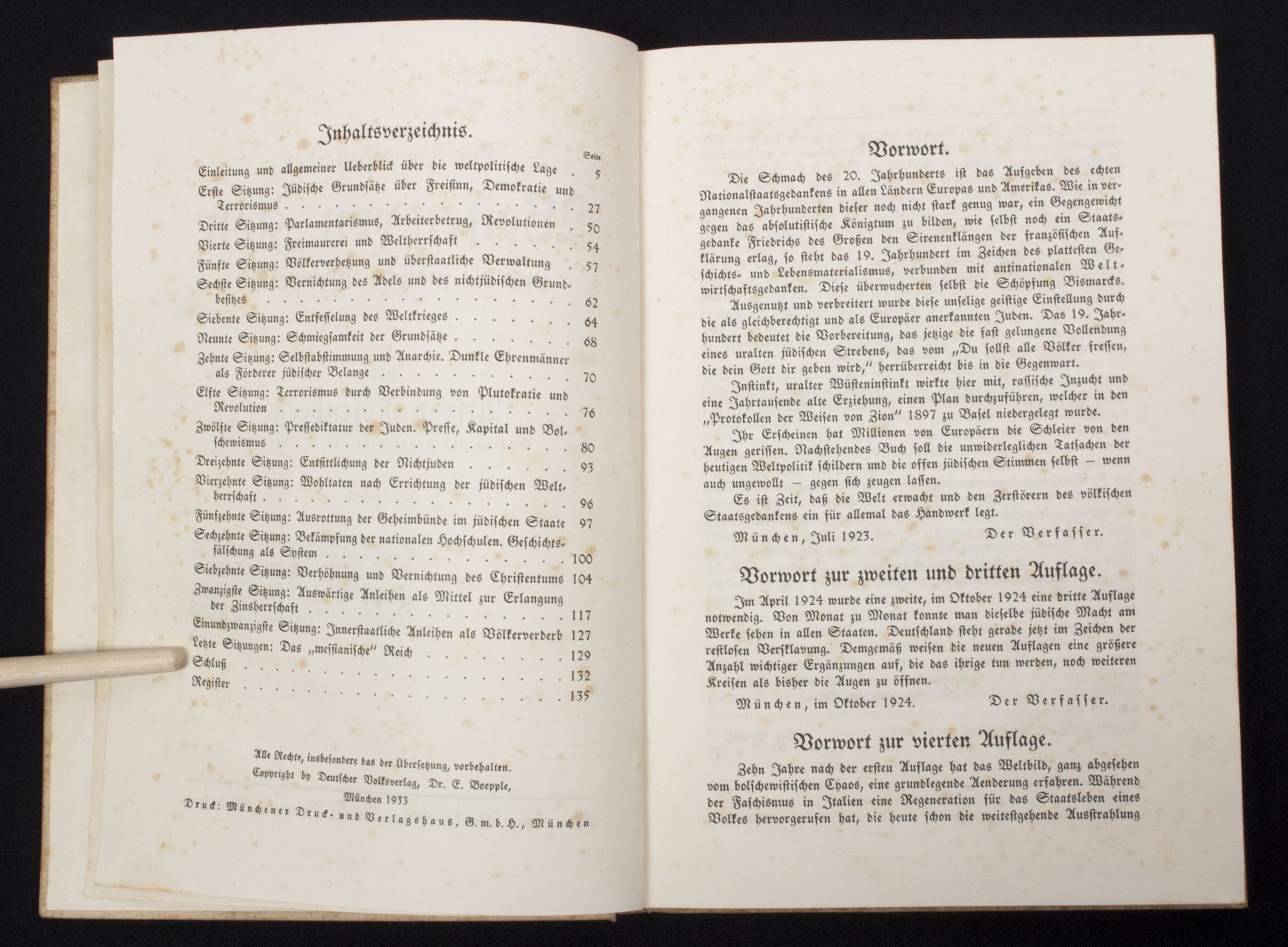 (Book) Alfred Rosenberg - Die Protokolle der Weisen von Zion (1933) - rare