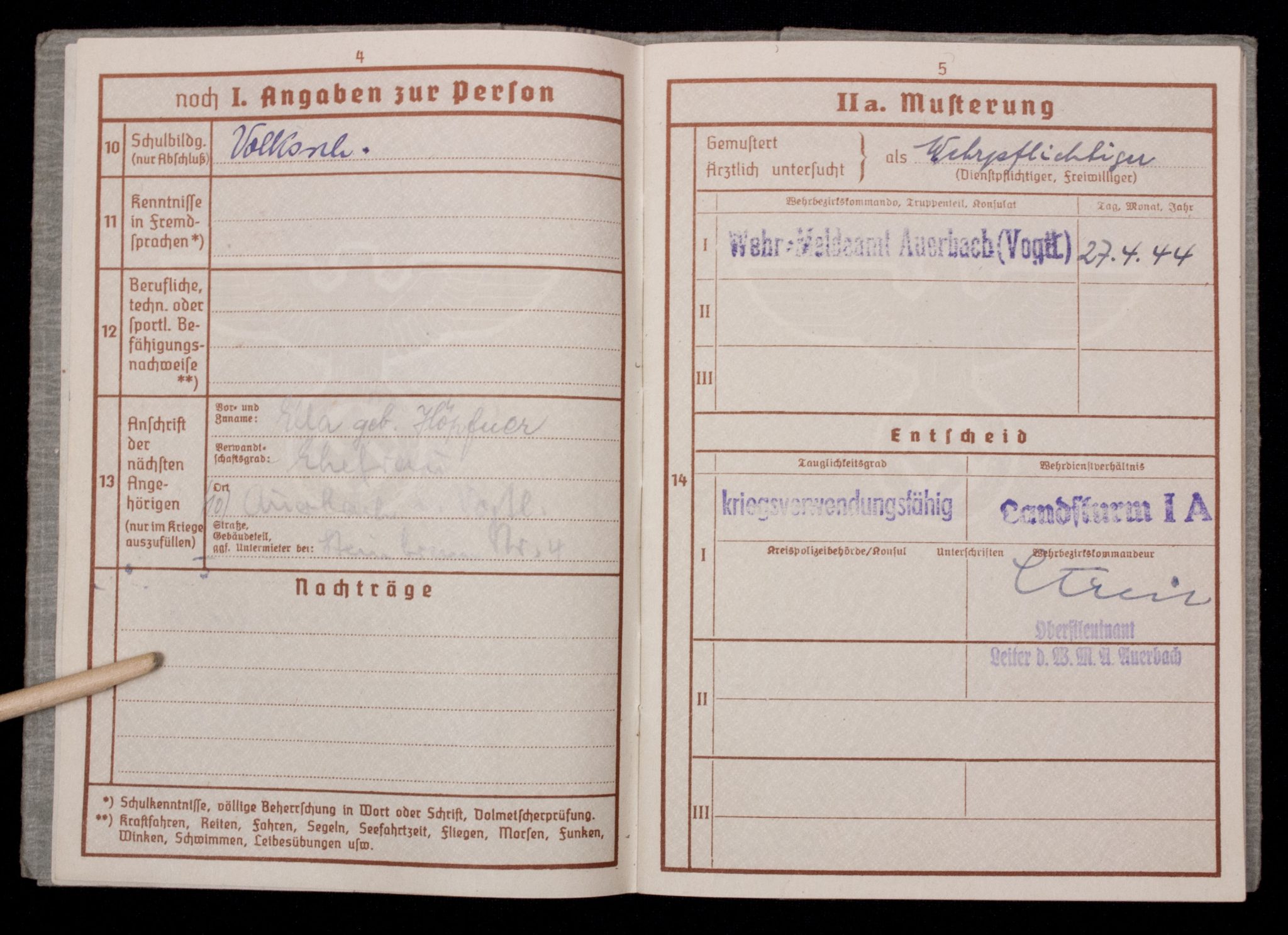 Soldbuch + Wehrpass late war Lds.Schtz.Ers.Btl.4. - Image 30