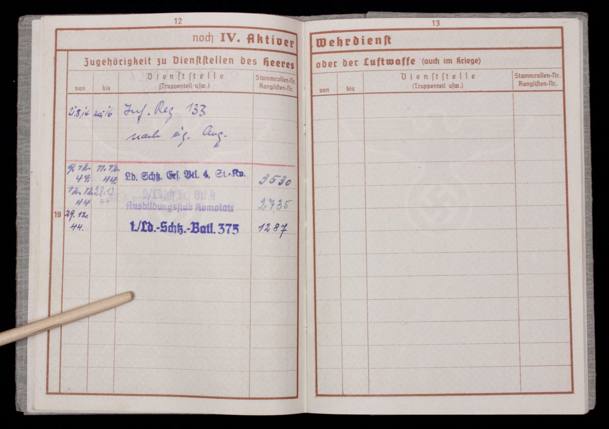 Soldbuch + Wehrpass late war Lds.Schtz.Ers.Btl.4. - Image 31