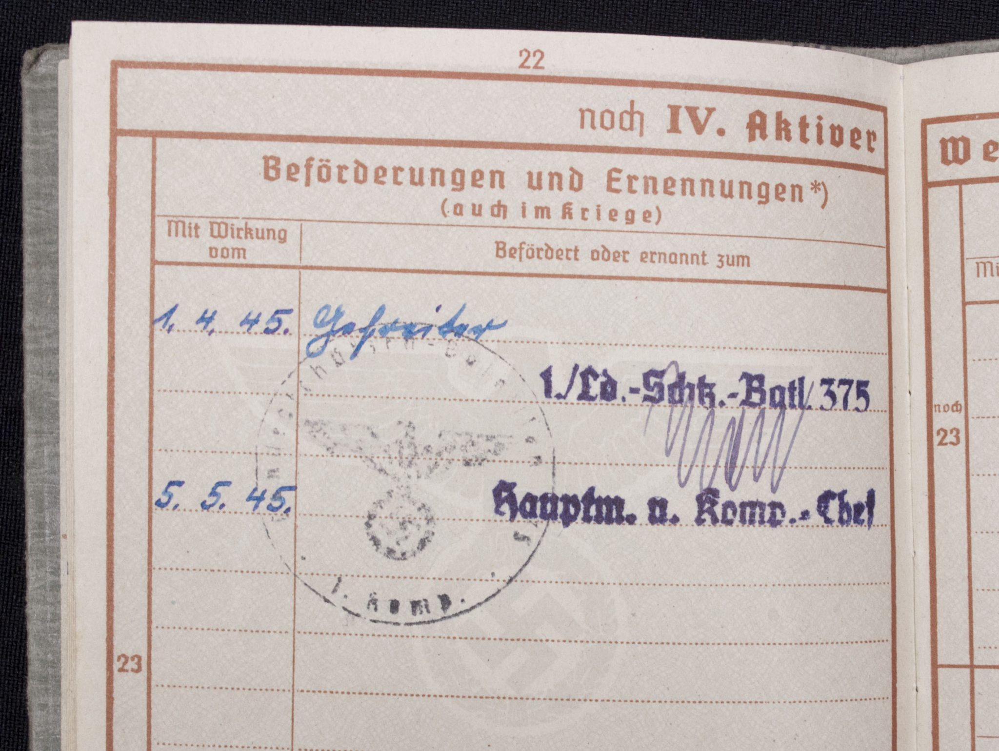 Soldbuch + Wehrpass late war Lds.Schtz.Ers.Btl.4. - Image 34