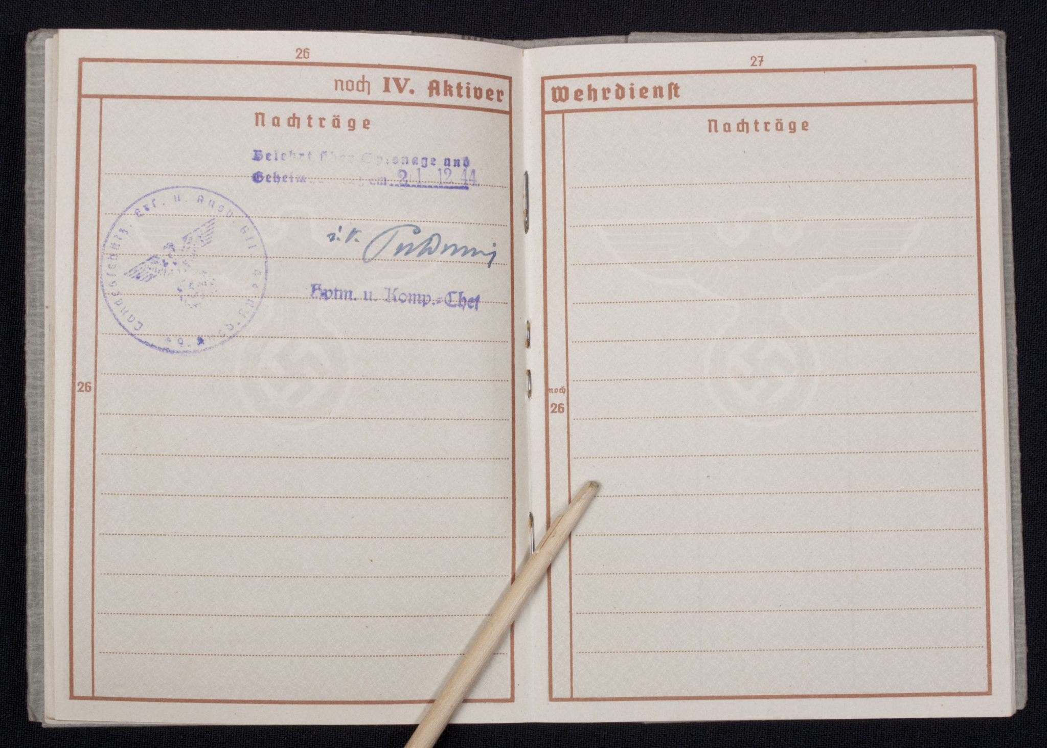 Soldbuch + Wehrpass late war Lds.Schtz.Ers.Btl.4. - Image 37