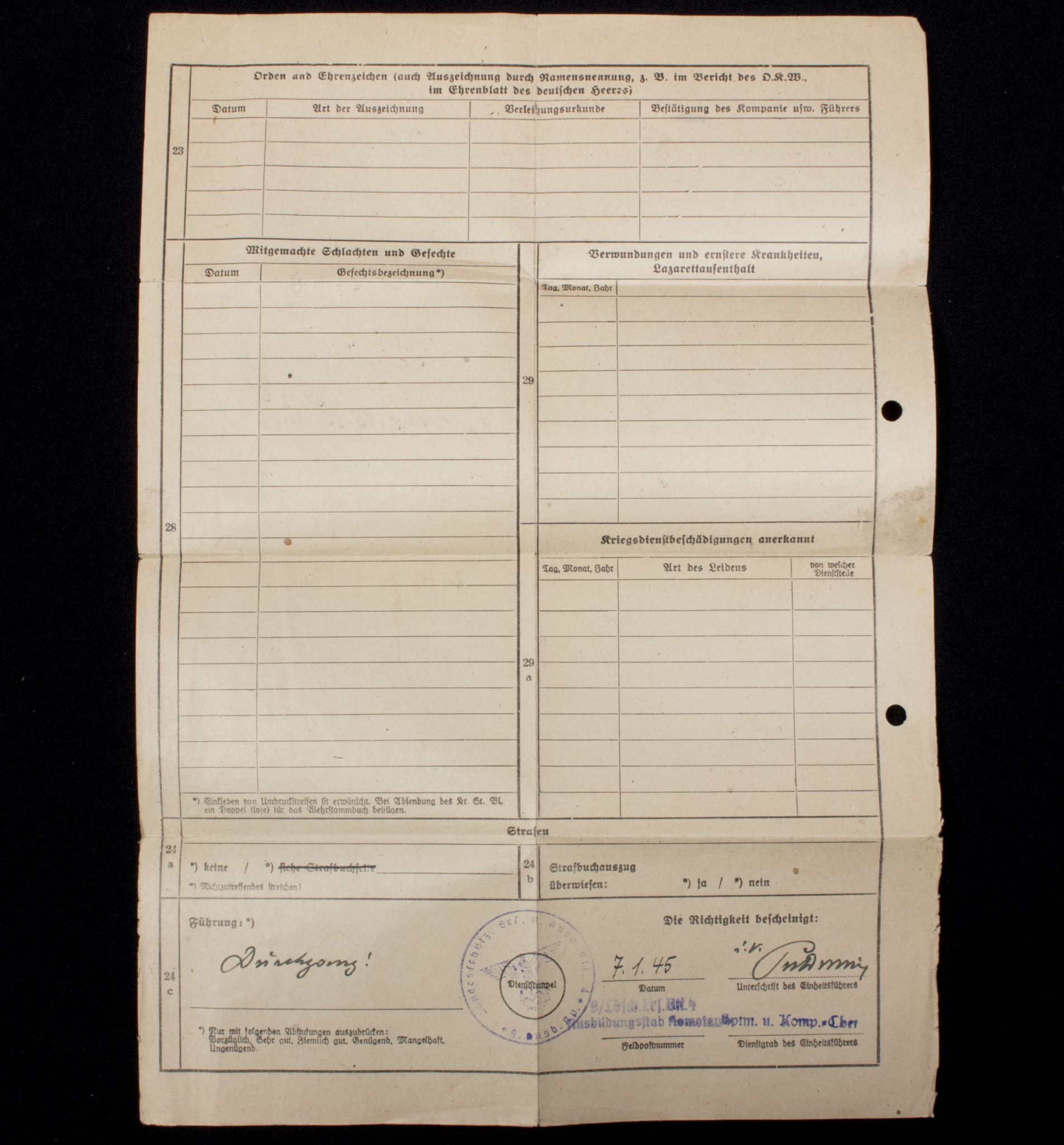 Soldbuch + Wehrpass late war Lds.Schtz.Ers.Btl.4. - Image 49