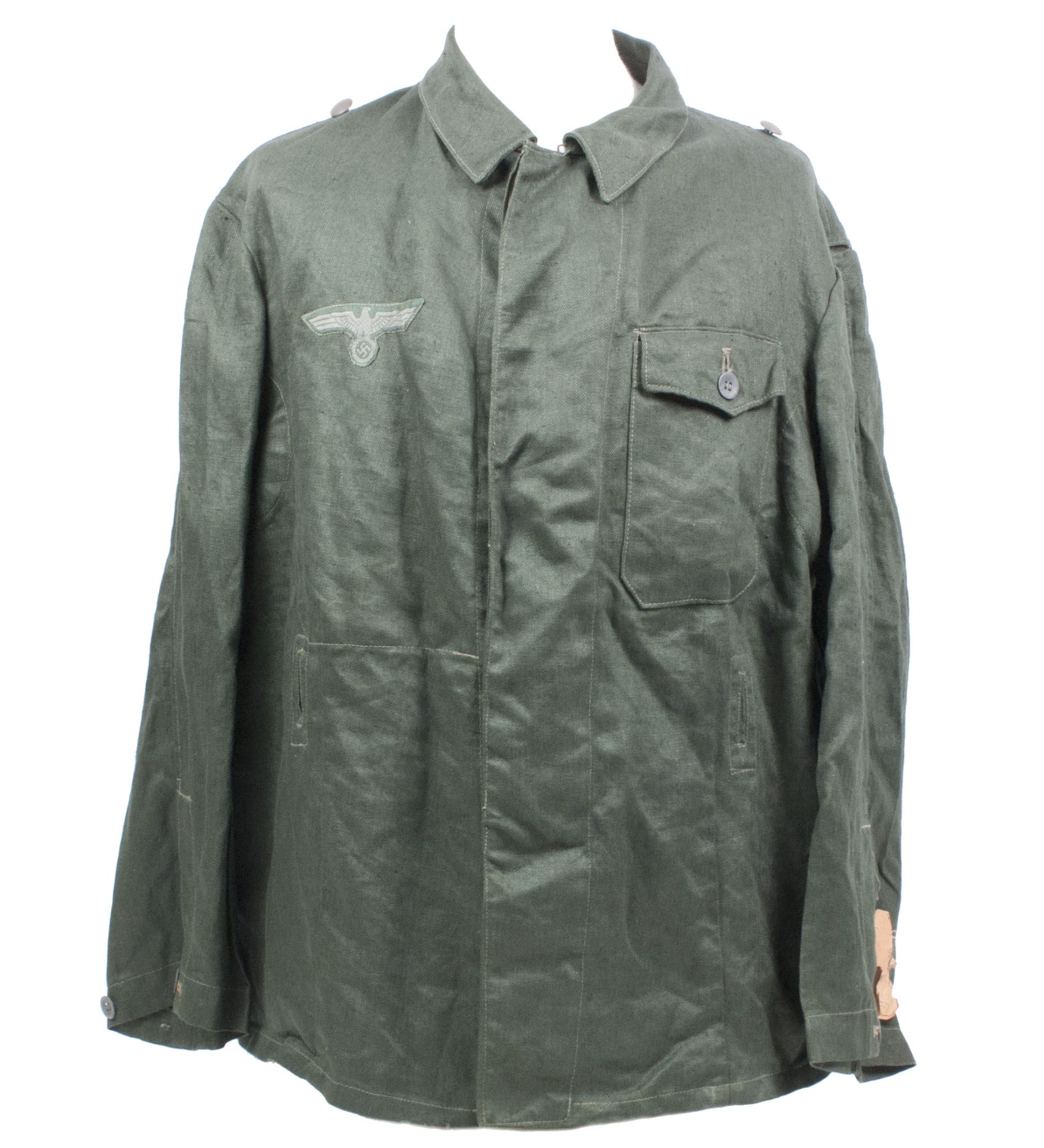 Wehrmacht (Heer) / Waffen SS Nebelwerfer / Smoke Gunners drillich tunic in mint condition - Extremely rare