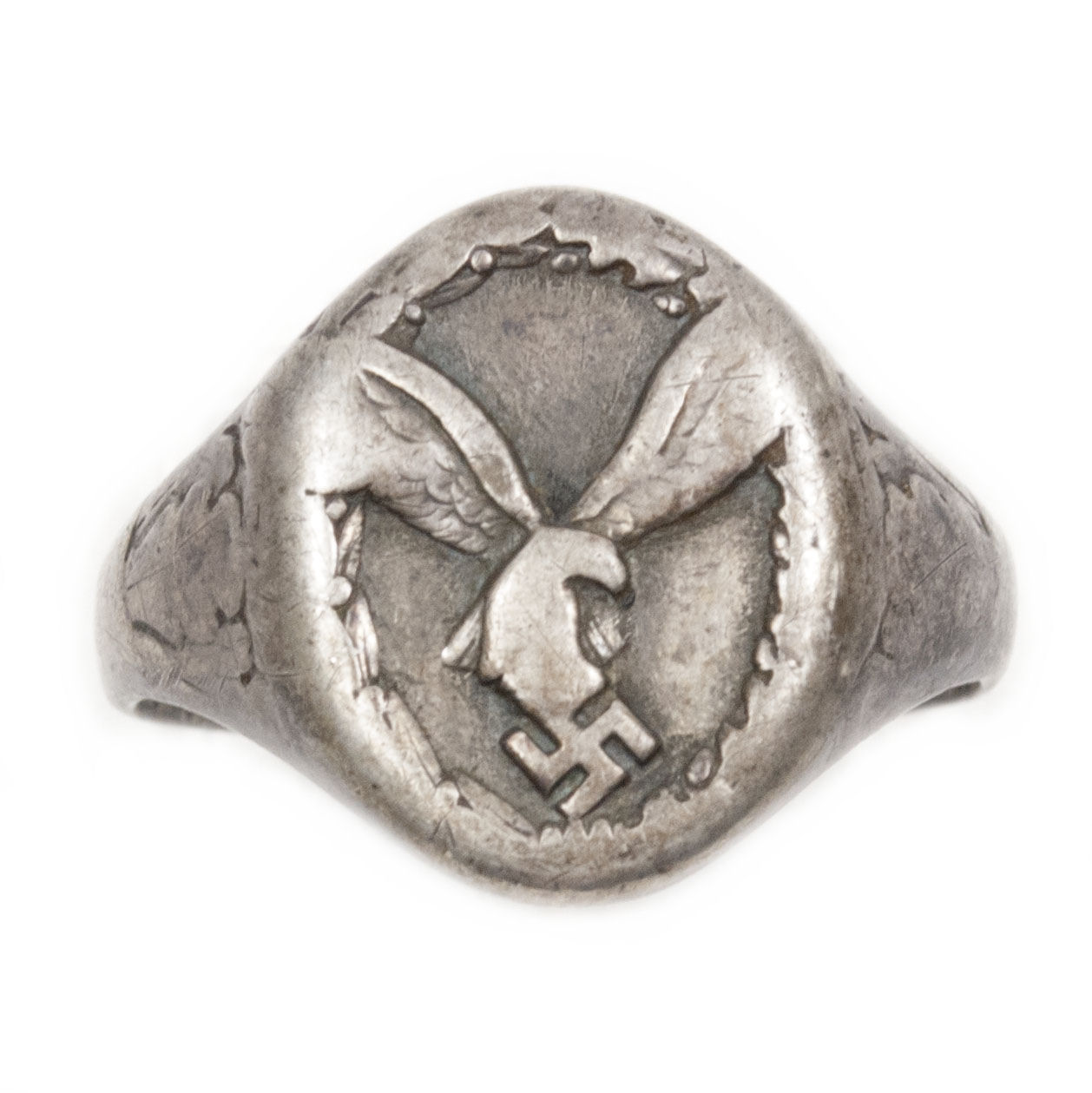 Luftwaffe (LW) Flugzeugführer ring (Hallmarked 835 silver)