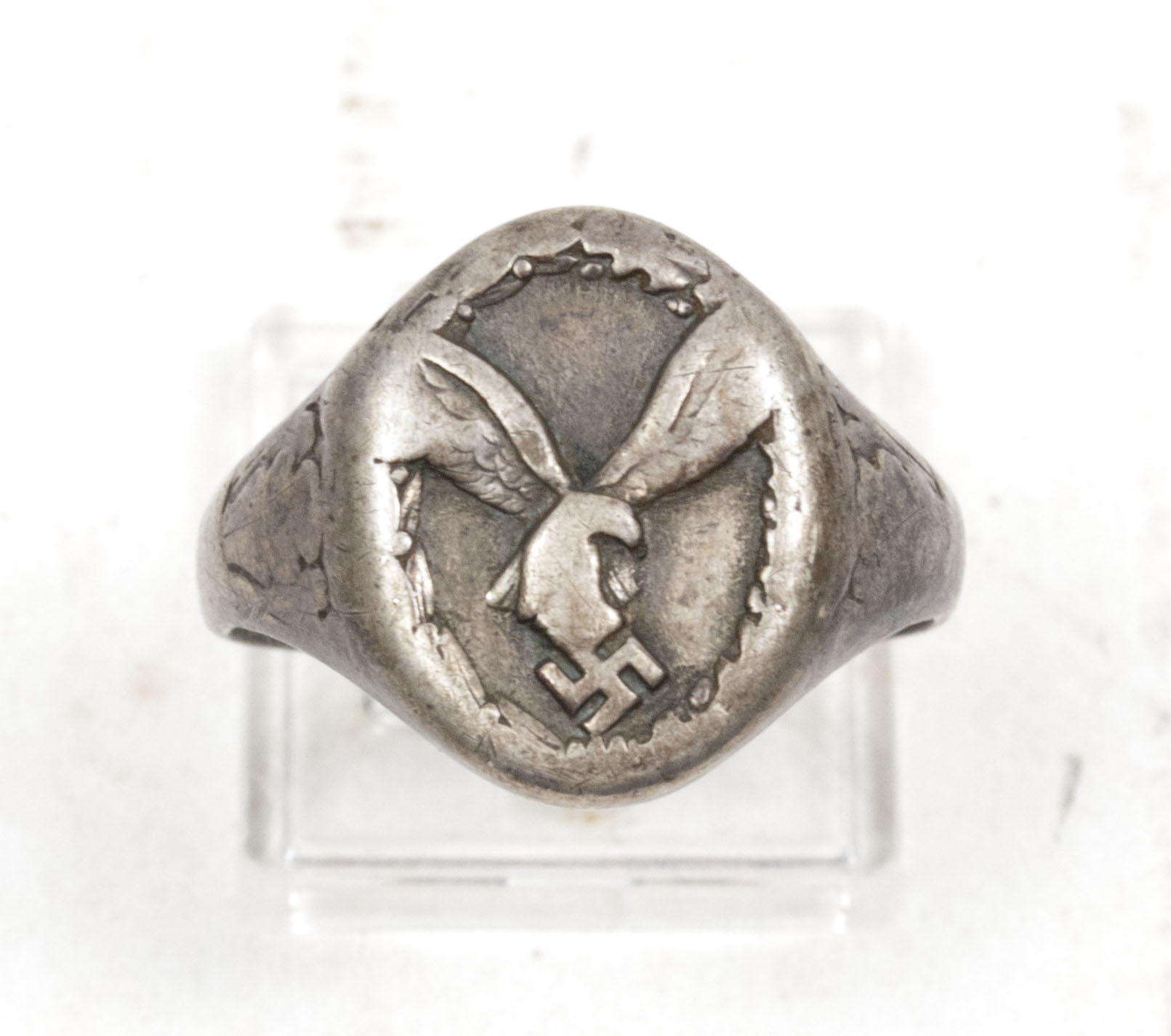 Luftwaffe (LW) Flugzeugführer ring (Hallmarked 835 silver)