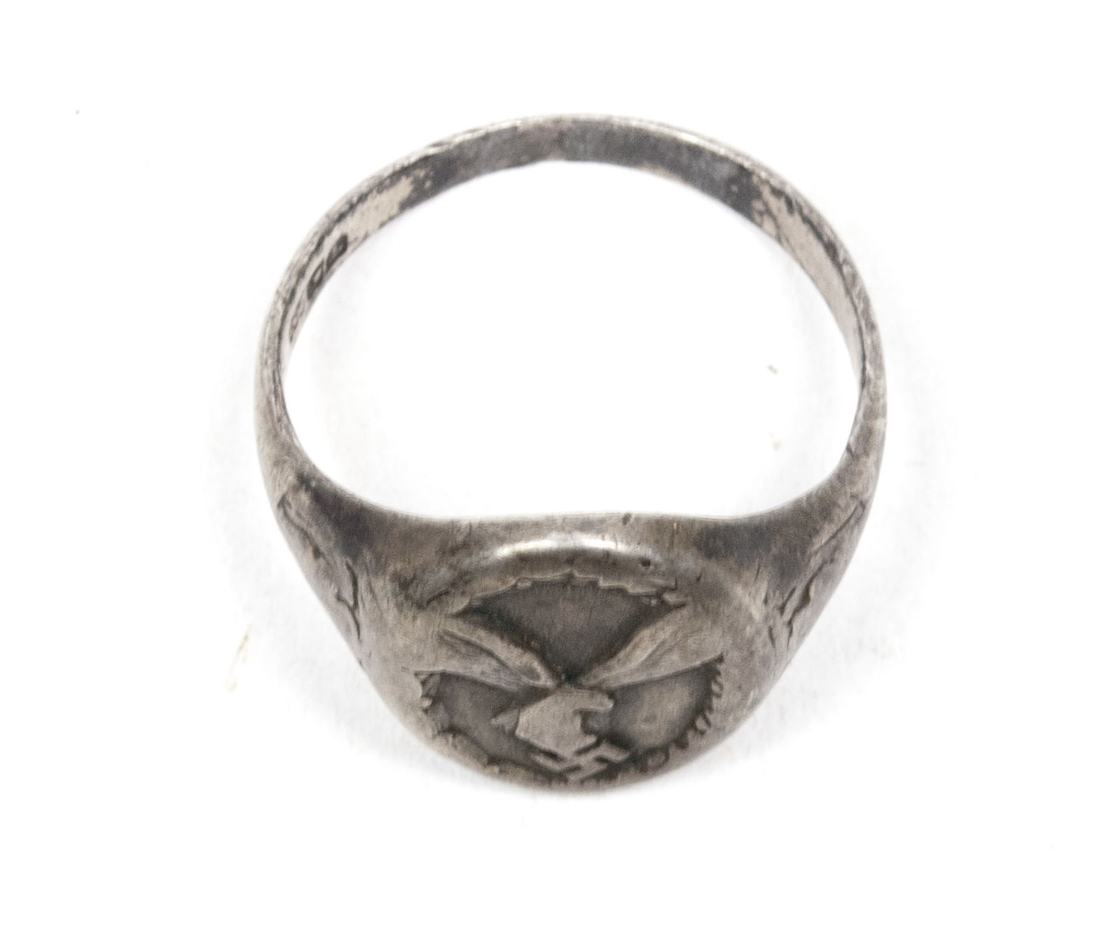 Luftwaffe (LW) Flugzeugführer ring (Hallmarked 835 silver)