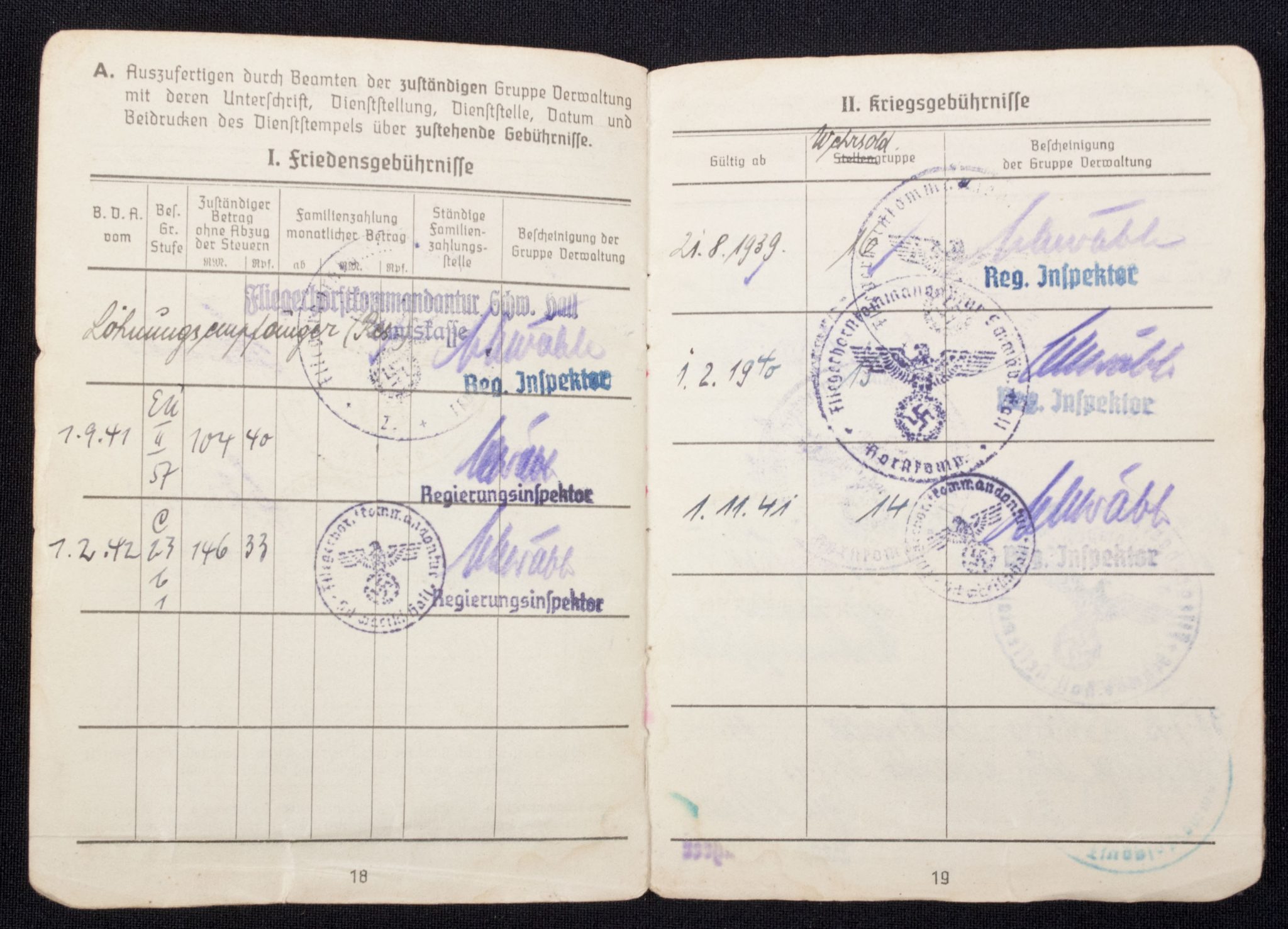 Luftwaffe (LW) Soldbuch Fliegerhorst Kompanie Schwabisch-Hall, later Flg.-Horstkompanie Ingolstadt - Image 13