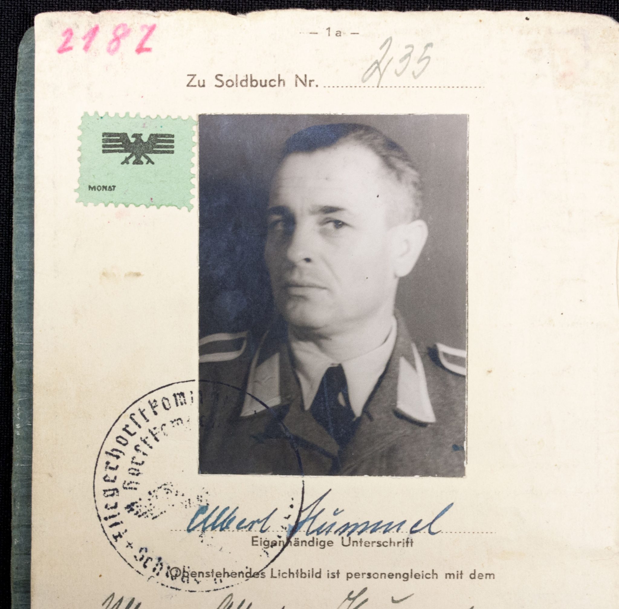 Luftwaffe (LW) Soldbuch Fliegerhorst Kompanie Schwabisch-Hall, later Flg.-Horstkompanie Ingolstadt - Image 5