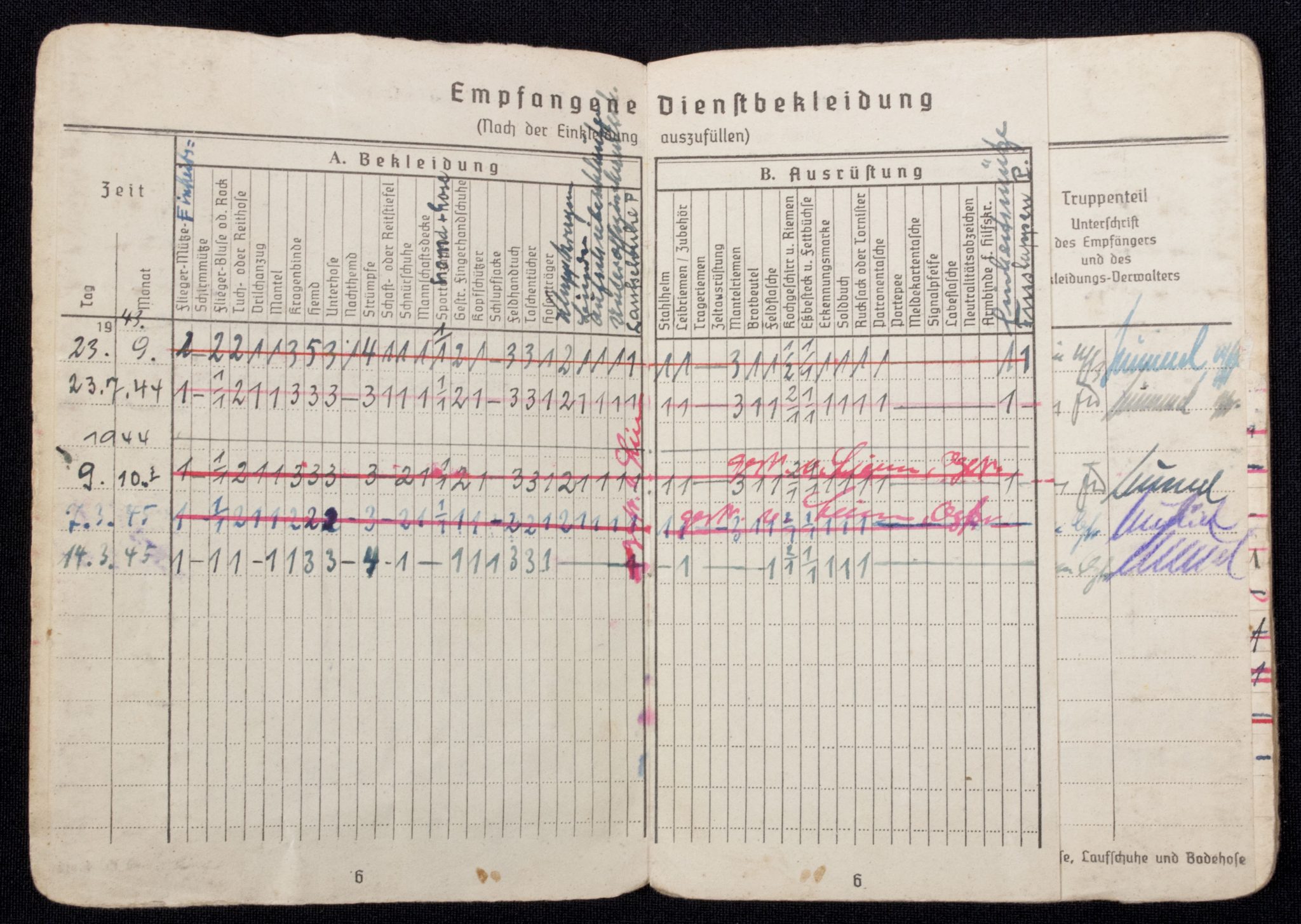 Luftwaffe (LW) Soldbuch Fliegerhorst Kompanie Schwabisch-Hall, later Flg.-Horstkompanie Ingolstadt - Image 8