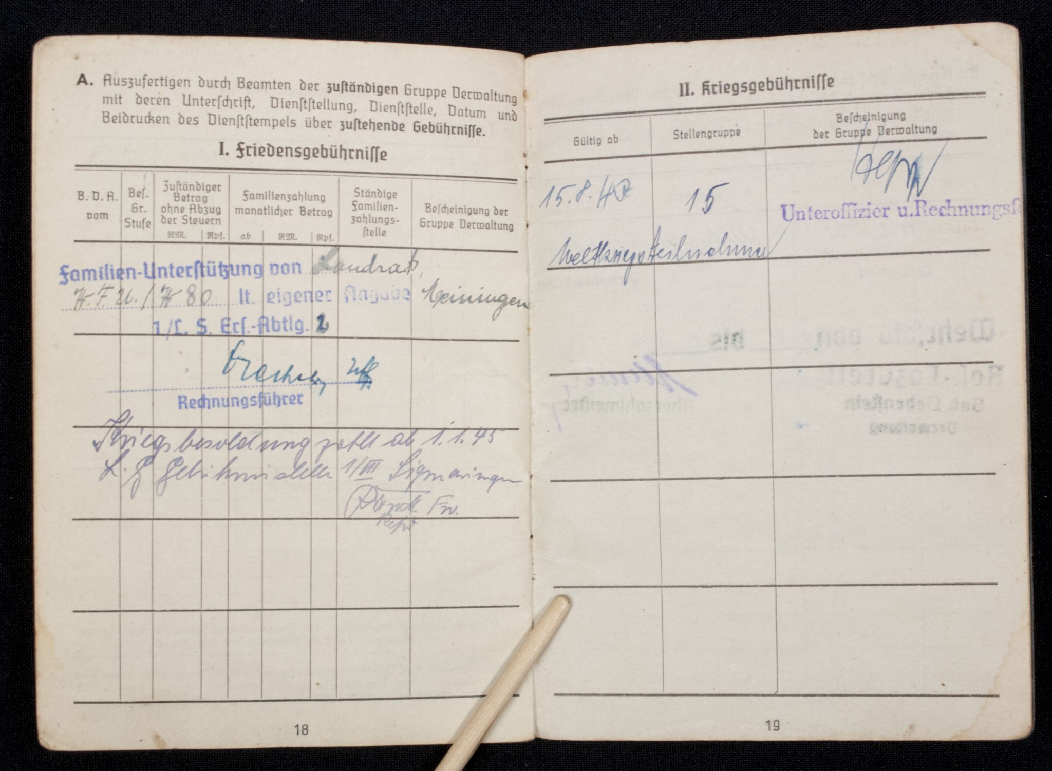 Luftwaffe (LW) Soldbuch + Wehrpass 1./L S.-Ers.-Abt.2 - Image 13