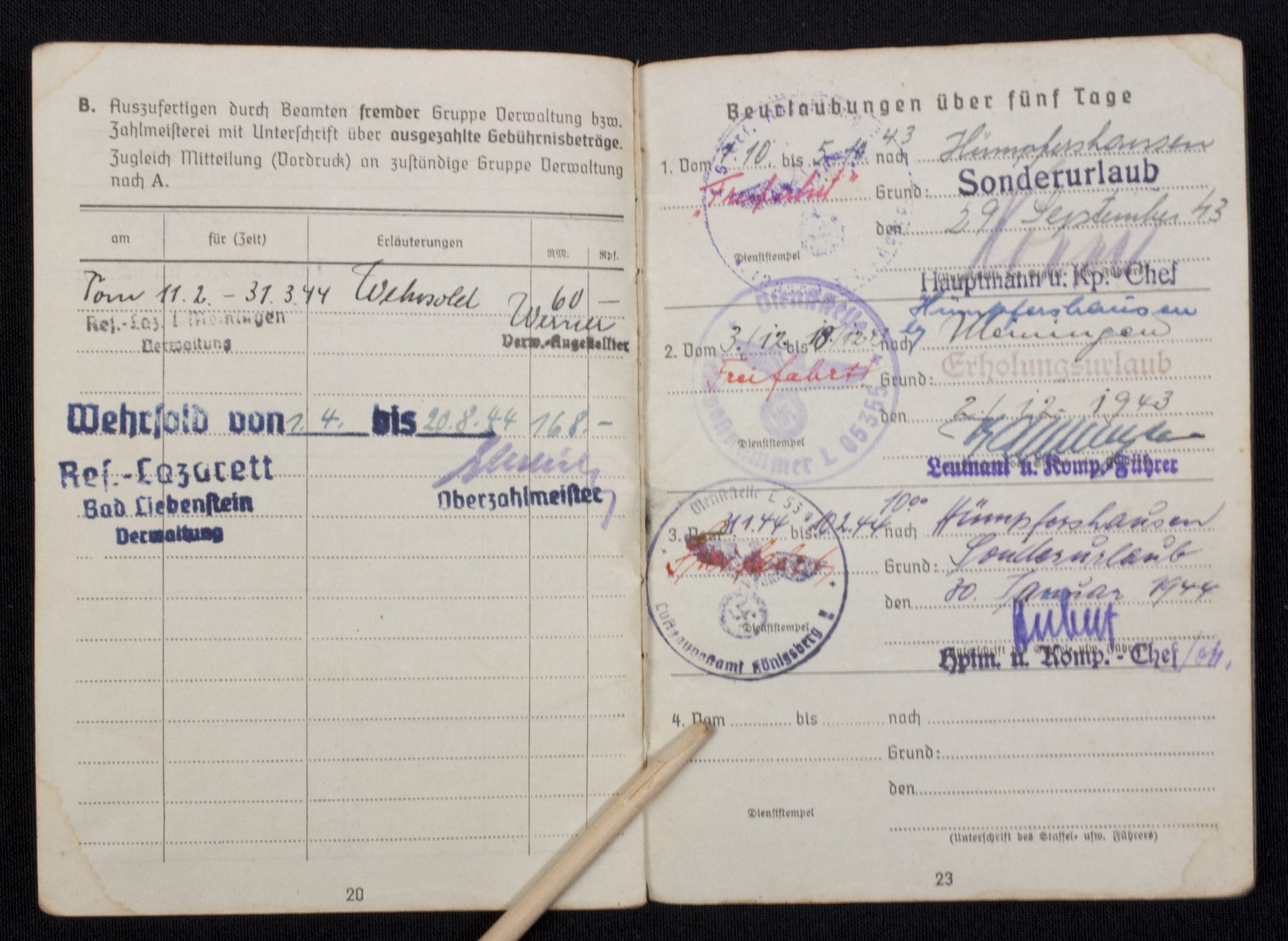 Luftwaffe (LW) Soldbuch + Wehrpass 1./L S.-Ers.-Abt.2 - Image 14