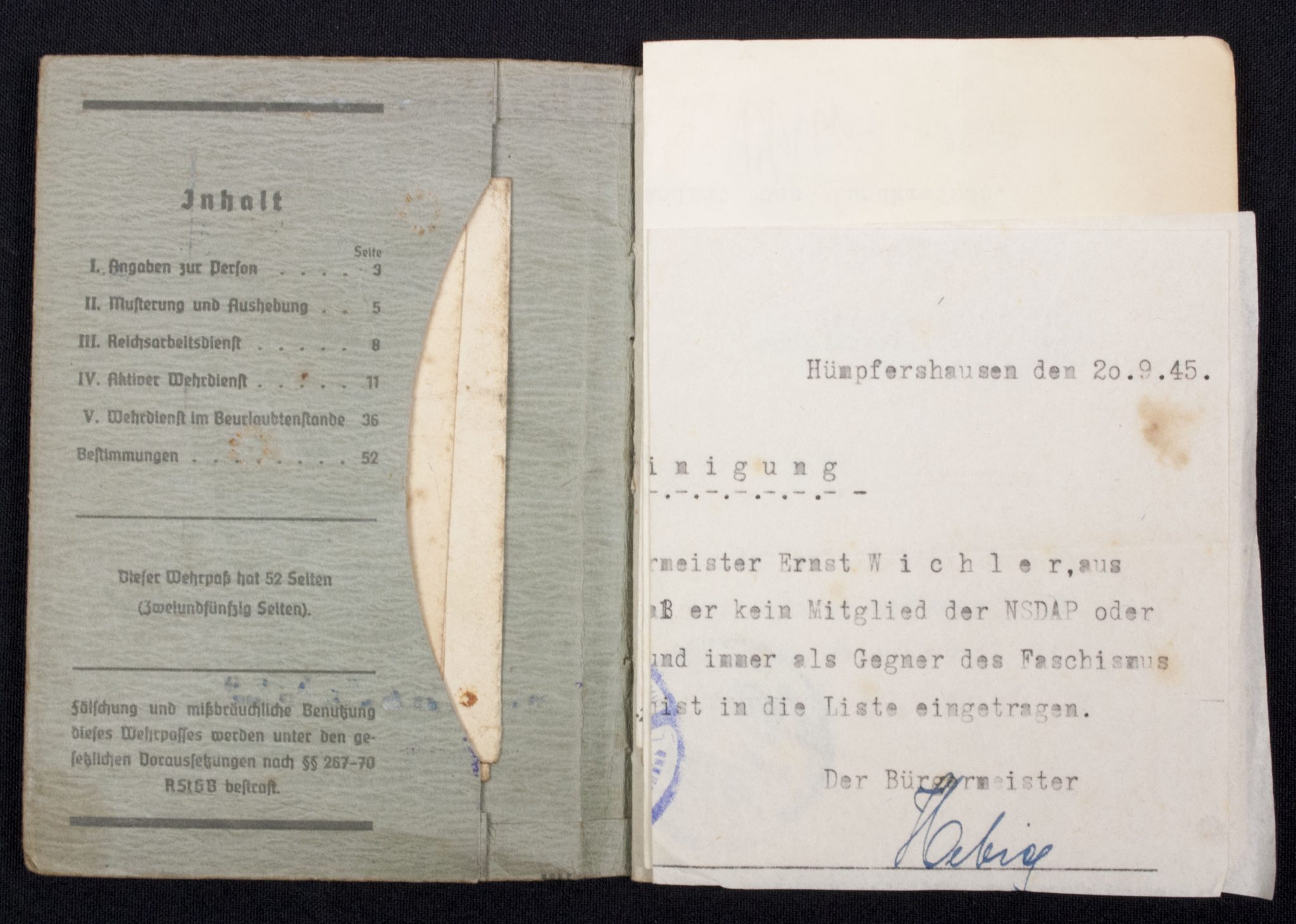 Luftwaffe (LW) Soldbuch + Wehrpass 1./L S.-Ers.-Abt.2 - Image 18