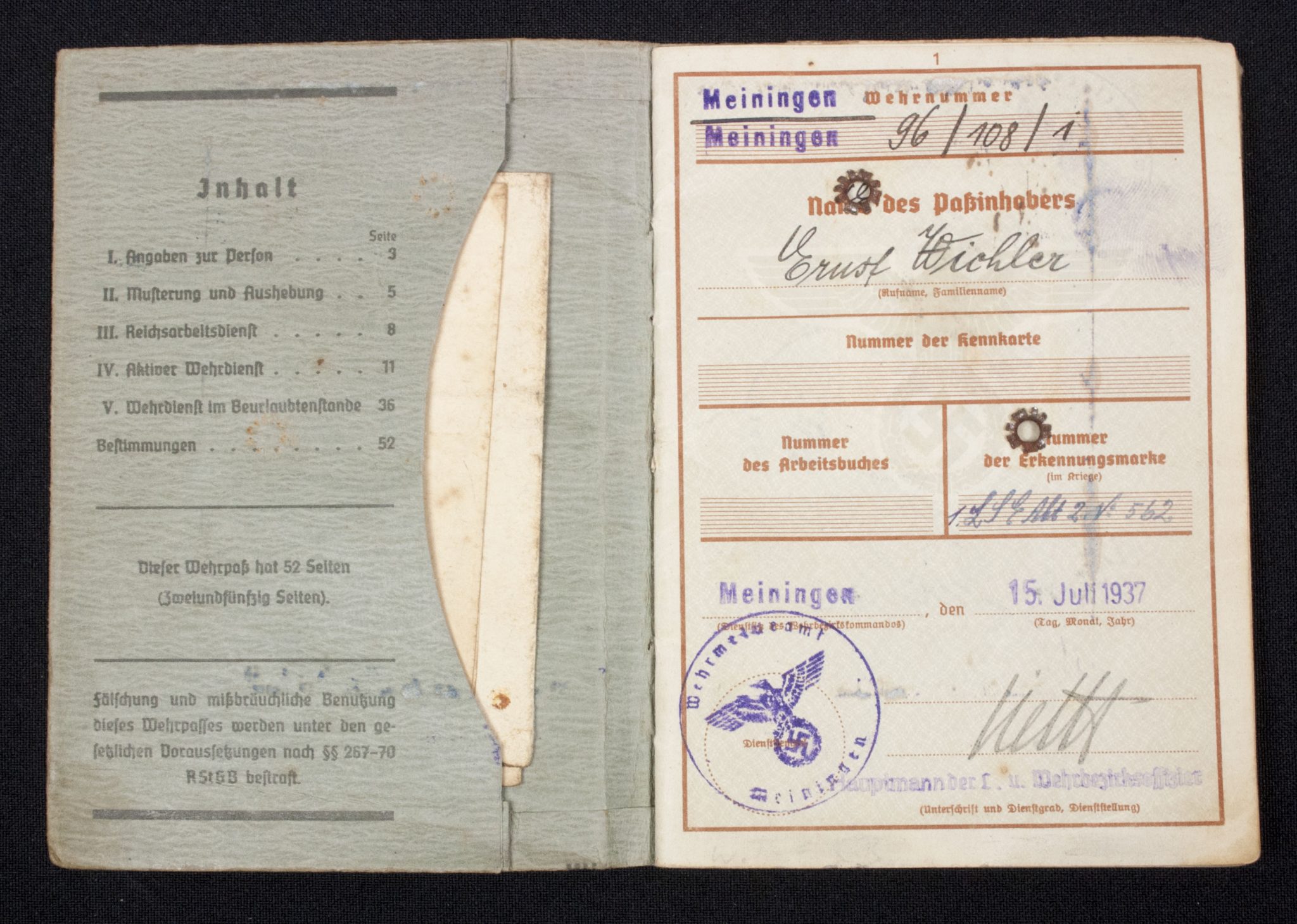 Luftwaffe (LW) Soldbuch + Wehrpass 1./L S.-Ers.-Abt.2 - Image 32