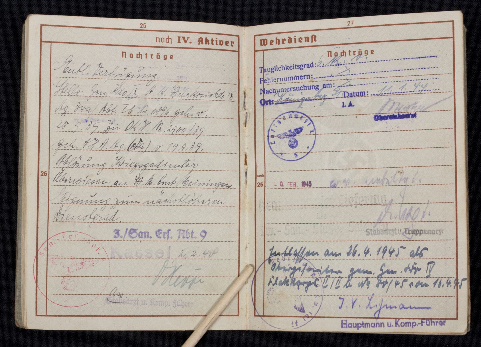 Luftwaffe (LW) Soldbuch + Wehrpass 1./L S.-Ers.-Abt.2 - Image 45