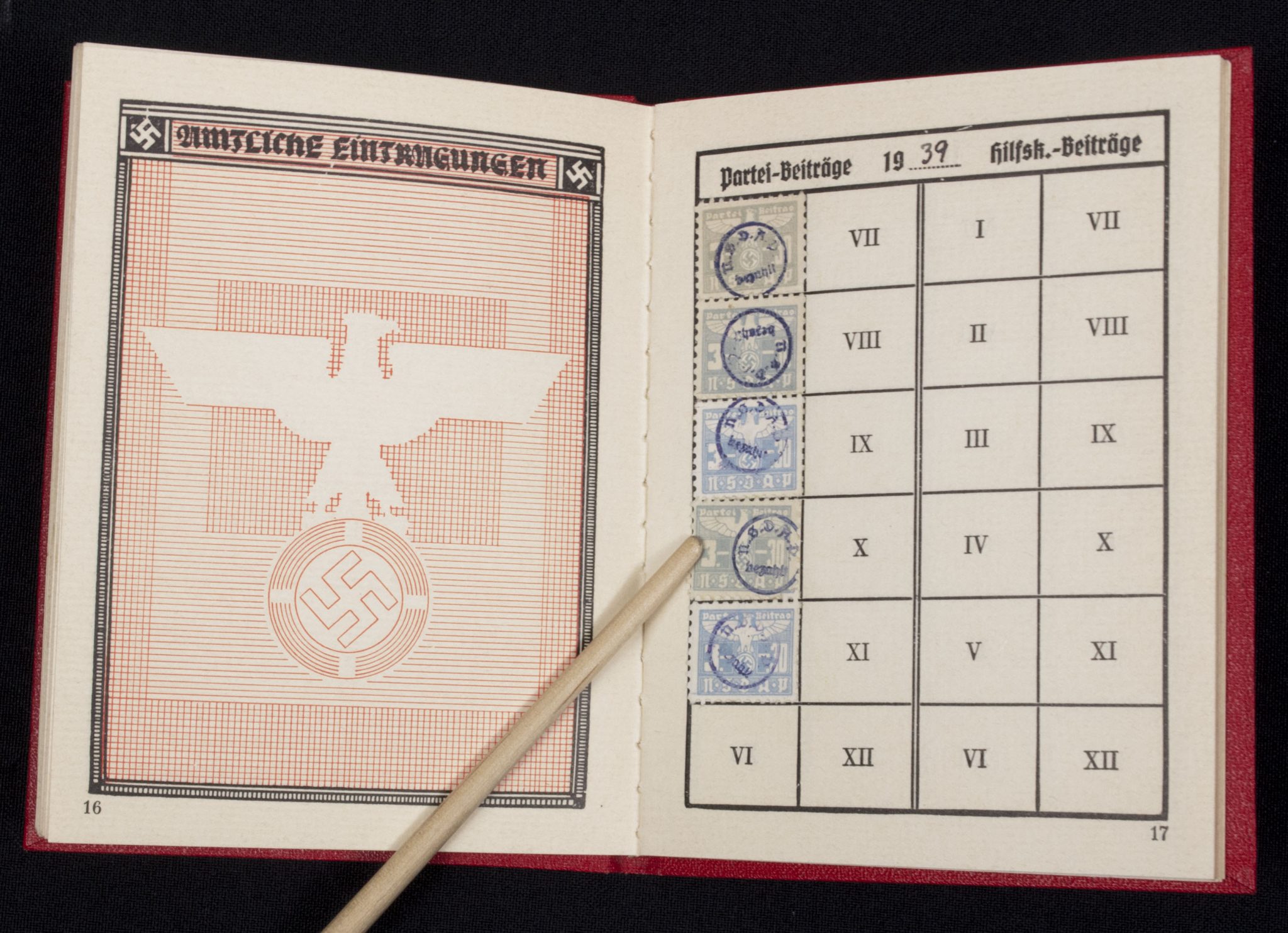 NSDAP Mitgliedsbuch + Deutsche Arbeitsfront Ersatz-Ausweiskarte - Image 15