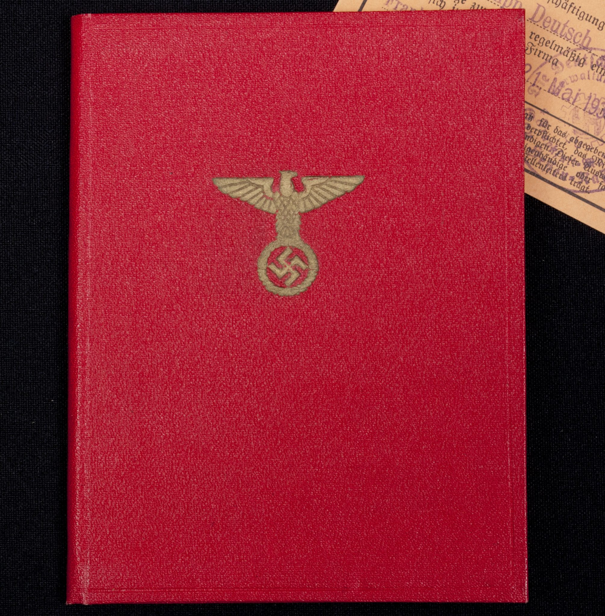 NSDAP Mitgliedsbuch + Deutsche Arbeitsfront Ersatz-Ausweiskarte