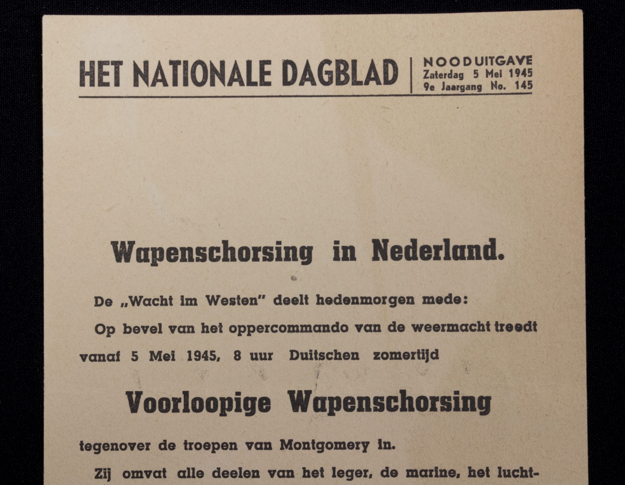(Newspaper) Het Nationale Dagblad NOODUITGAVE 5 Mei 1945 (2) (Newspaper) Het Nationale Dagblad NOODUITGAVE 5 Mei 1945