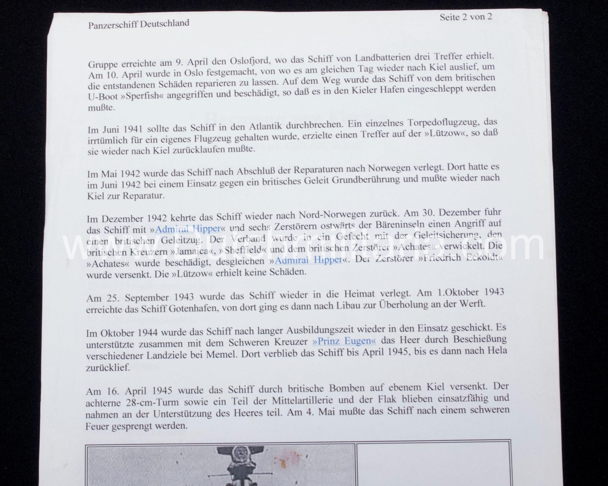 (Photoalbum) Panzerschiff "Deutschland" with pivat photo's of Hitler - Image 67