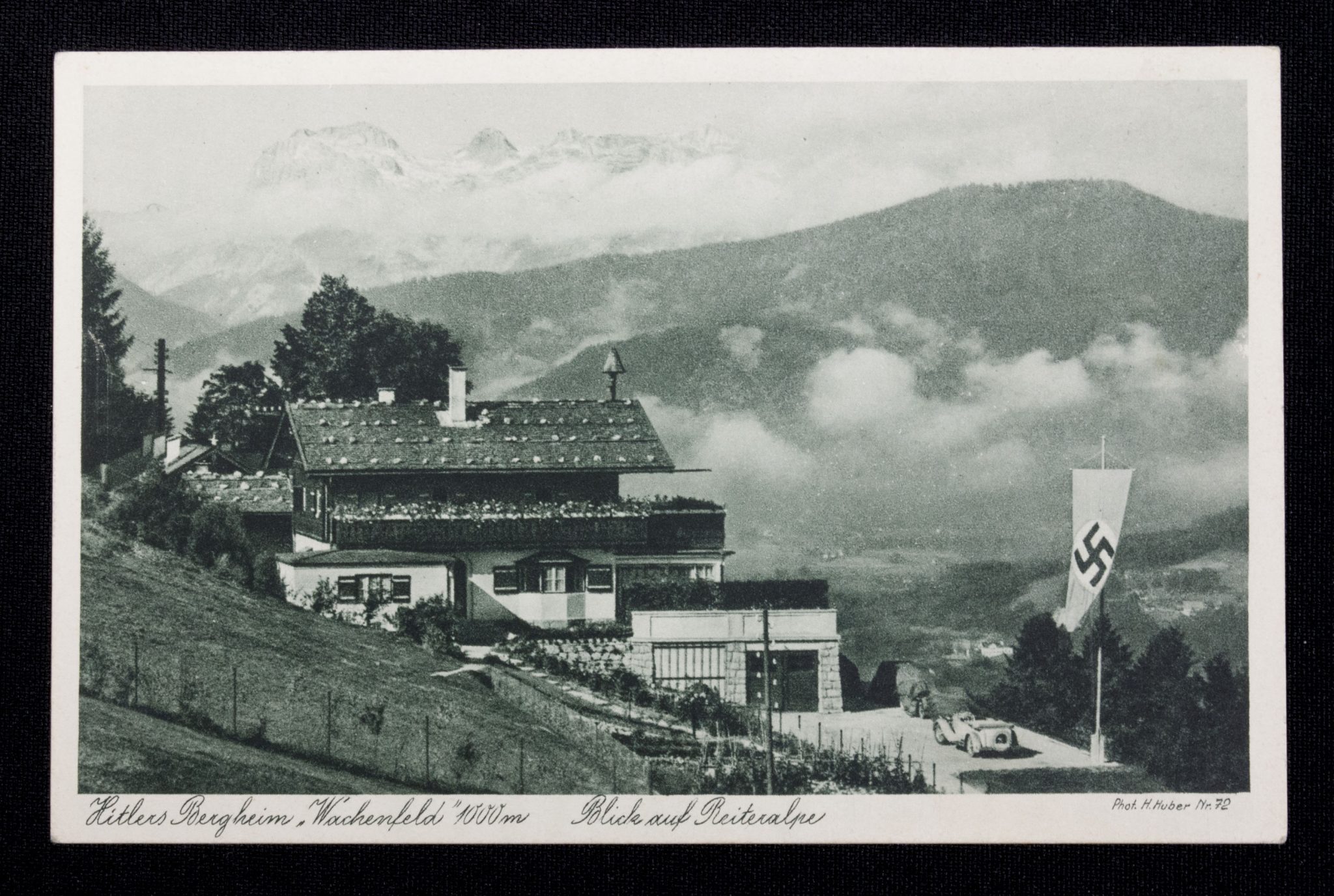 (Postcard) Hitlers Bergheim Wachenfeld 1000M Blick auf Reiteralpe (2) (Postcard) Hitlers Bergheim Wachenfeld 1000M Blick auf Reiteralpe