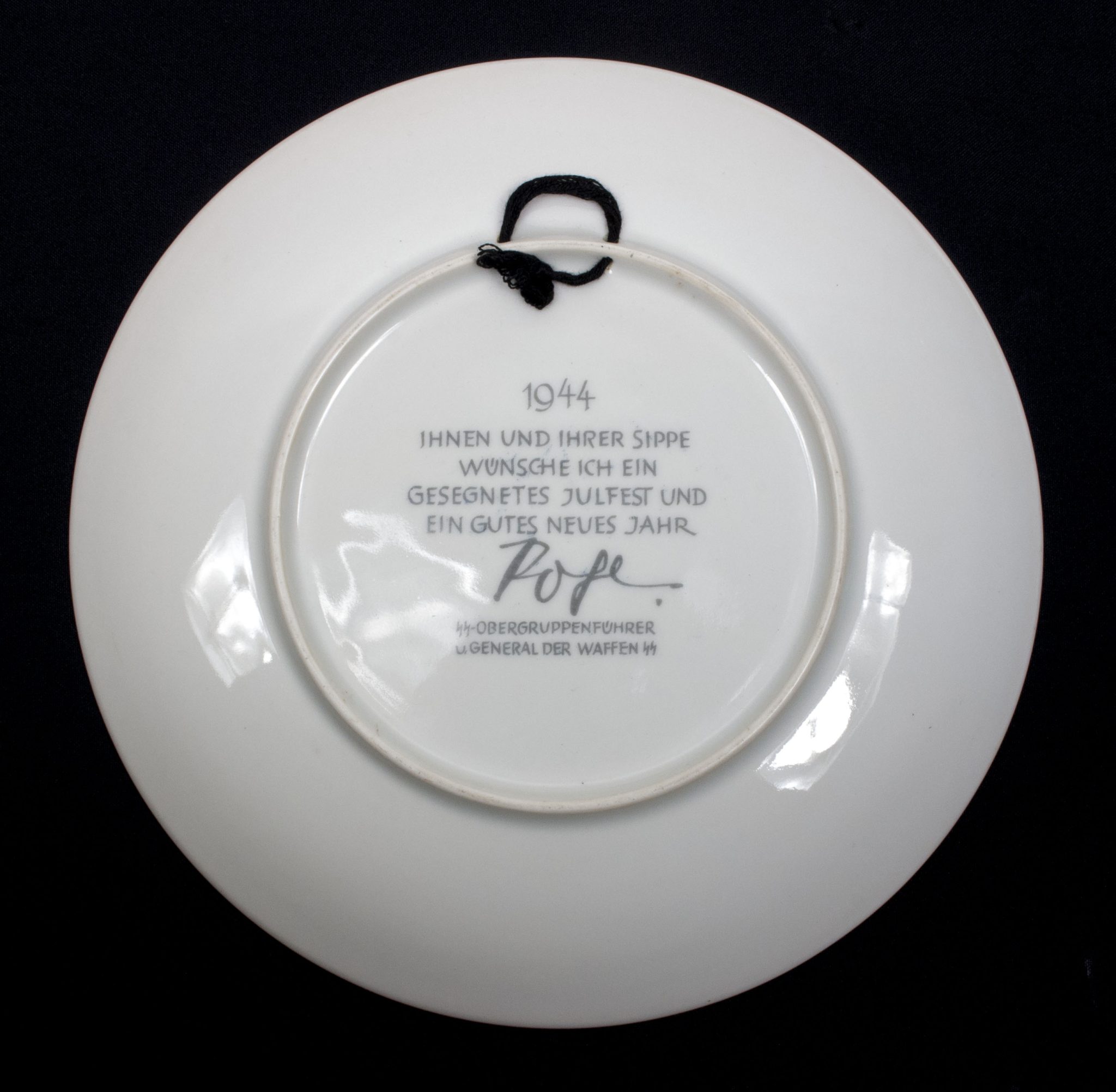 SS-Porzellanmanufaktur Allach Teller Julfest 1944 (2) SS-Porzellanmanufaktur Allach Teller Julfest 1944
