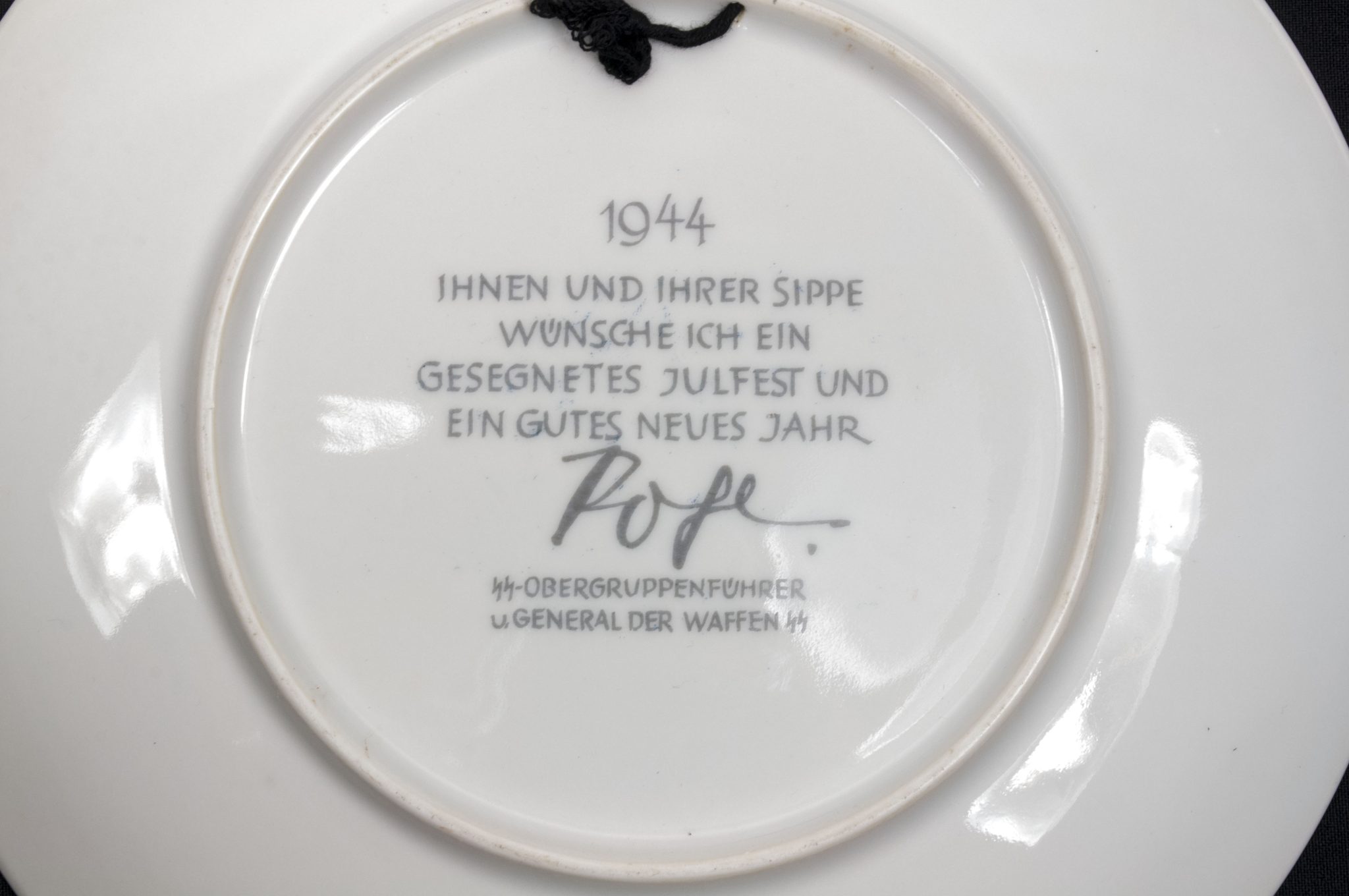 SS-Porzellanmanufaktur Allach Teller Julfest 1944